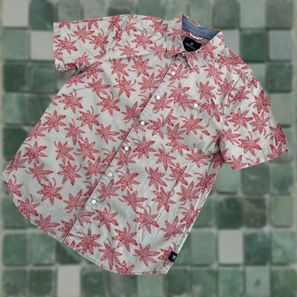 Roark Roark Revival Shirt Men M Gray Floral Short Sleeve Button-Up Hawaiian NWOT Size US M / EU 48-50 / 2 - 1 Thumbnail