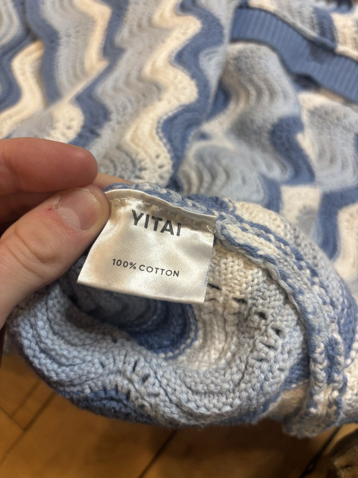YITAI Azure Shale Stitch Sweater Button Up Size US M / EU 48-50 / 2 - 5 Thumbnail