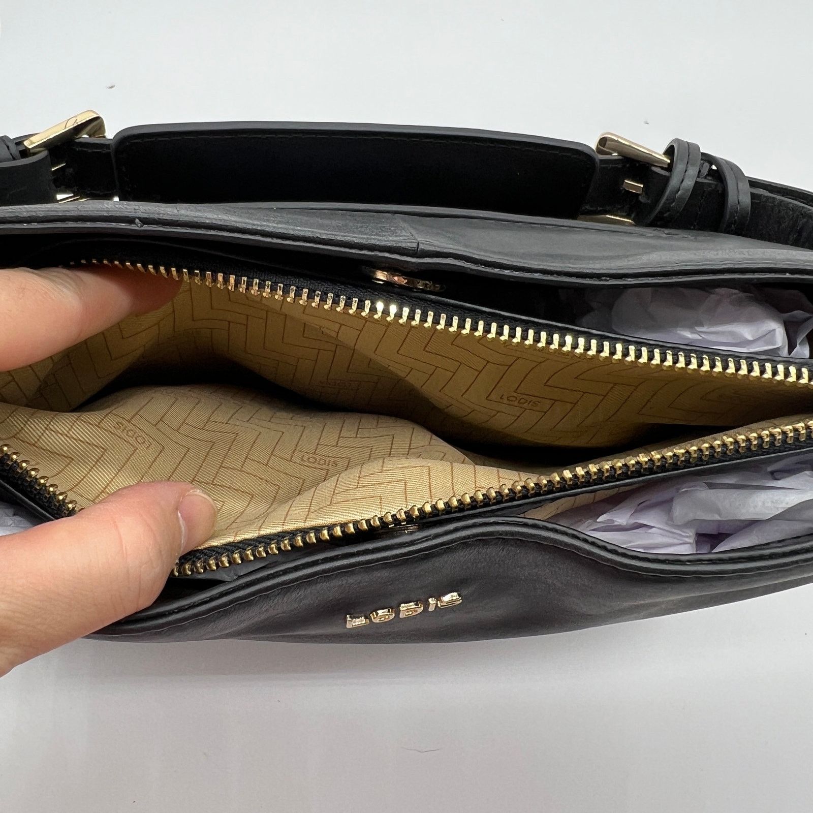 Other LODIS Womens Purse Glazed Leather Darcy Shoulder Size ONE SIZE - 16 Thumbnail
