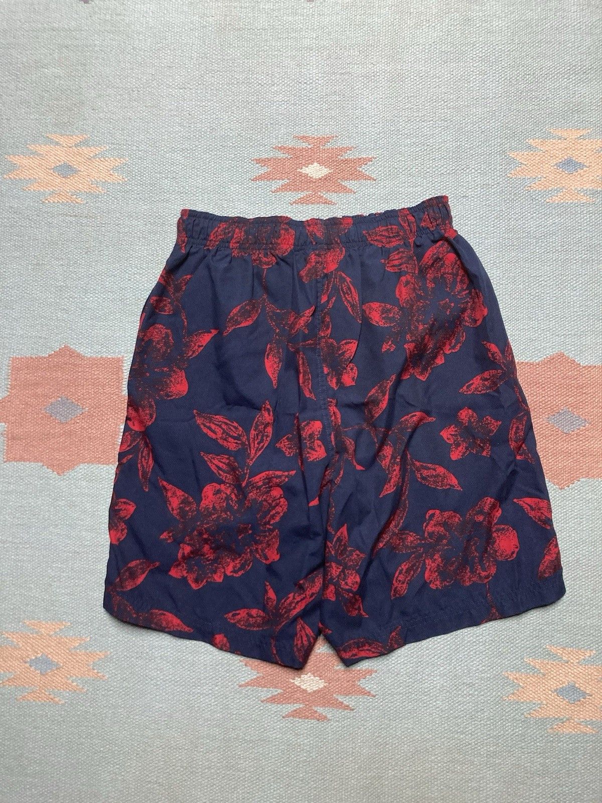 Mossimo × Vintage mossimo swim trunks shorts Hawaiian flowers floral surf S Size US 28 / EU 44 - 7 Thumbnail