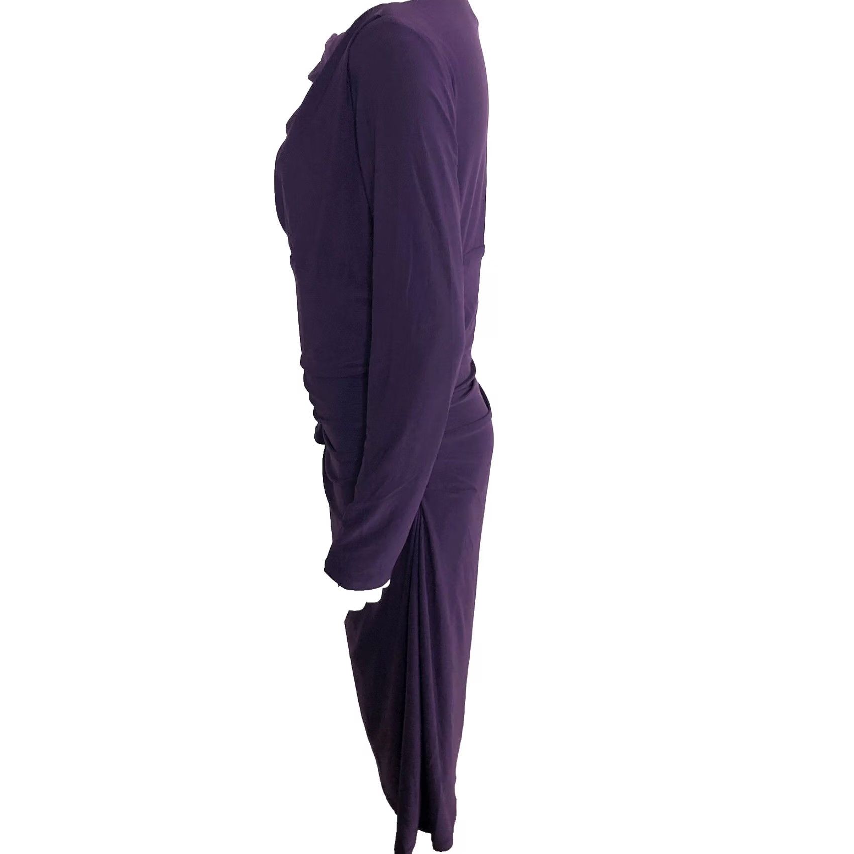 Ralph Lauren Lauren Ralph Lauren Dress A-Line Knee Length Purple MINT Draped Ruched 14 14 Size XL / US 12-14 / IT 48-50 - 4 Thumbnail