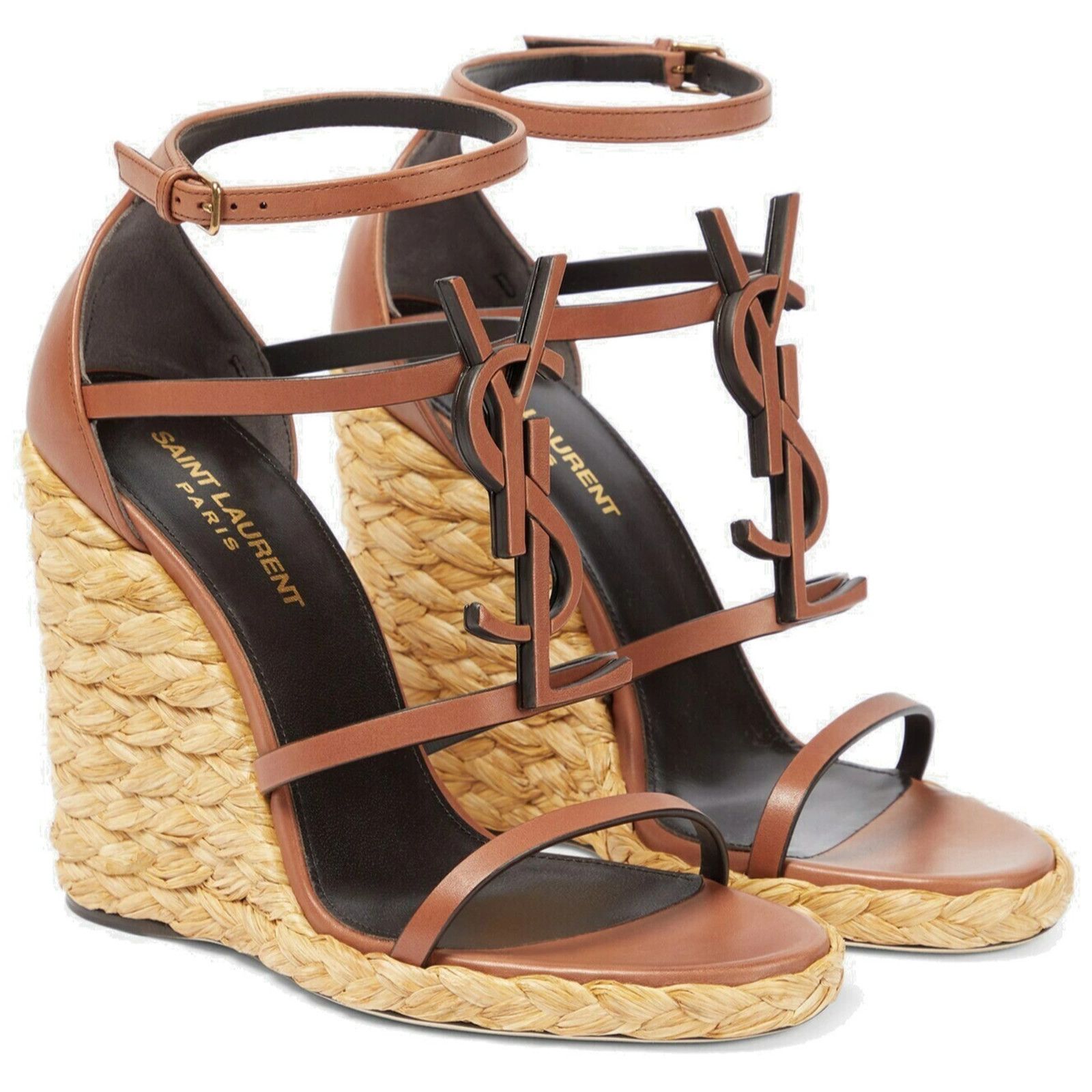 Yves Saint Laurent Saint Laurent YSL Logo Cassandra 105 Ankle Strap Heel 41 Size US 11 / IT 41 - 1 Thumbnail