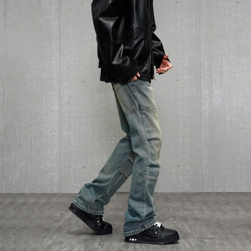 Jeans Men Streetwear Blue Vintage Casual Fashion Y2K Style