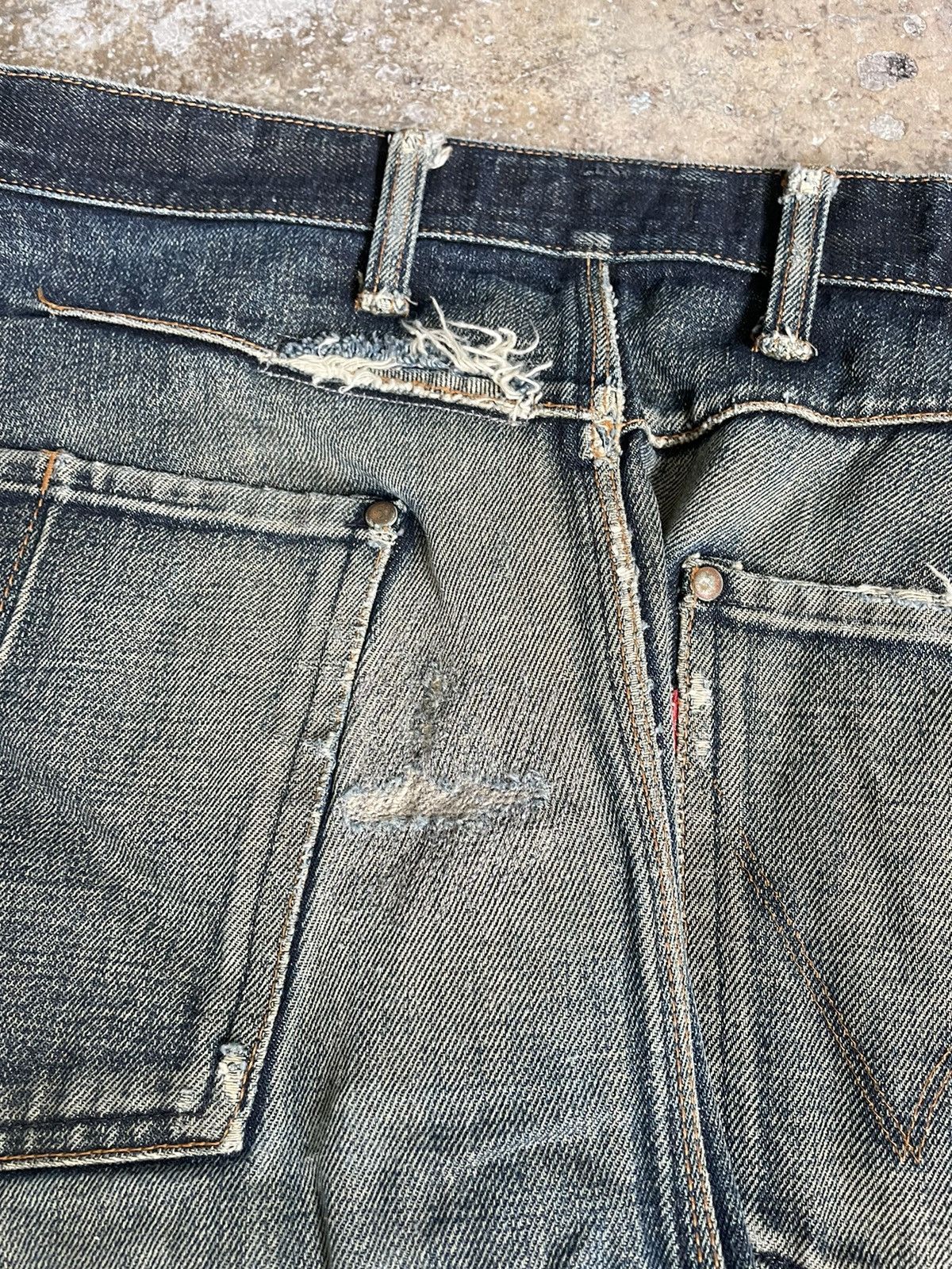 Edwin Vintage Edwin E Function Curved Leg Faded Distressed Pants Size US 33 - 5 Thumbnail
