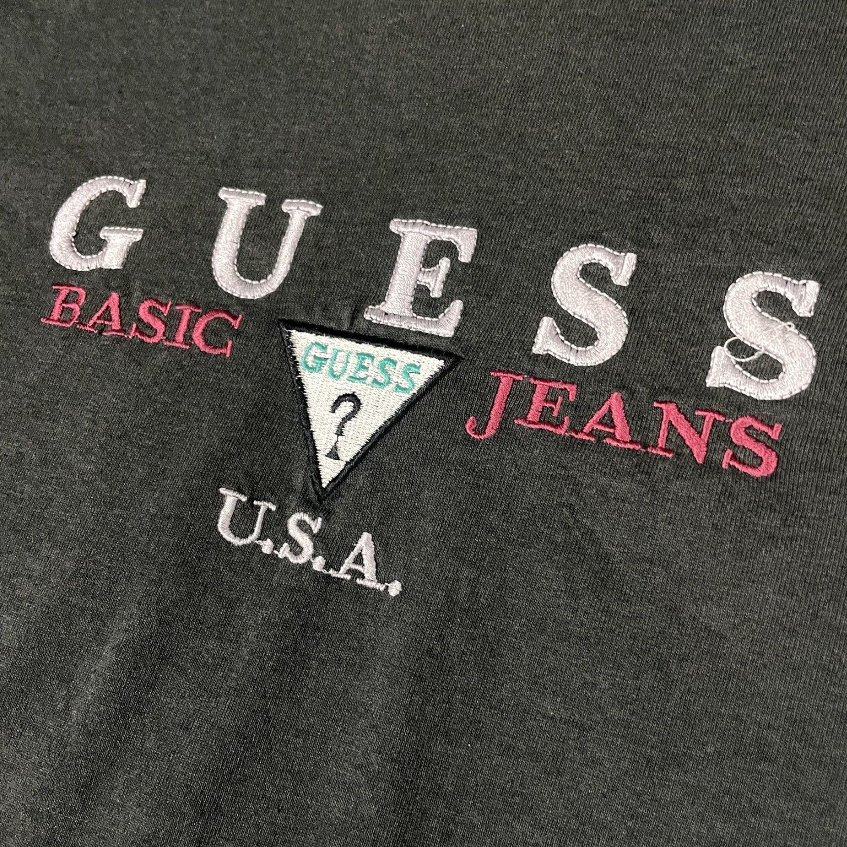 Guess VINTAGE GUESS TSHIRT Adult Medium Black Logo 90s Hip Hop Grunge Retro Mens M Size US M / EU 48-50 / 2 - 6 Thumbnail