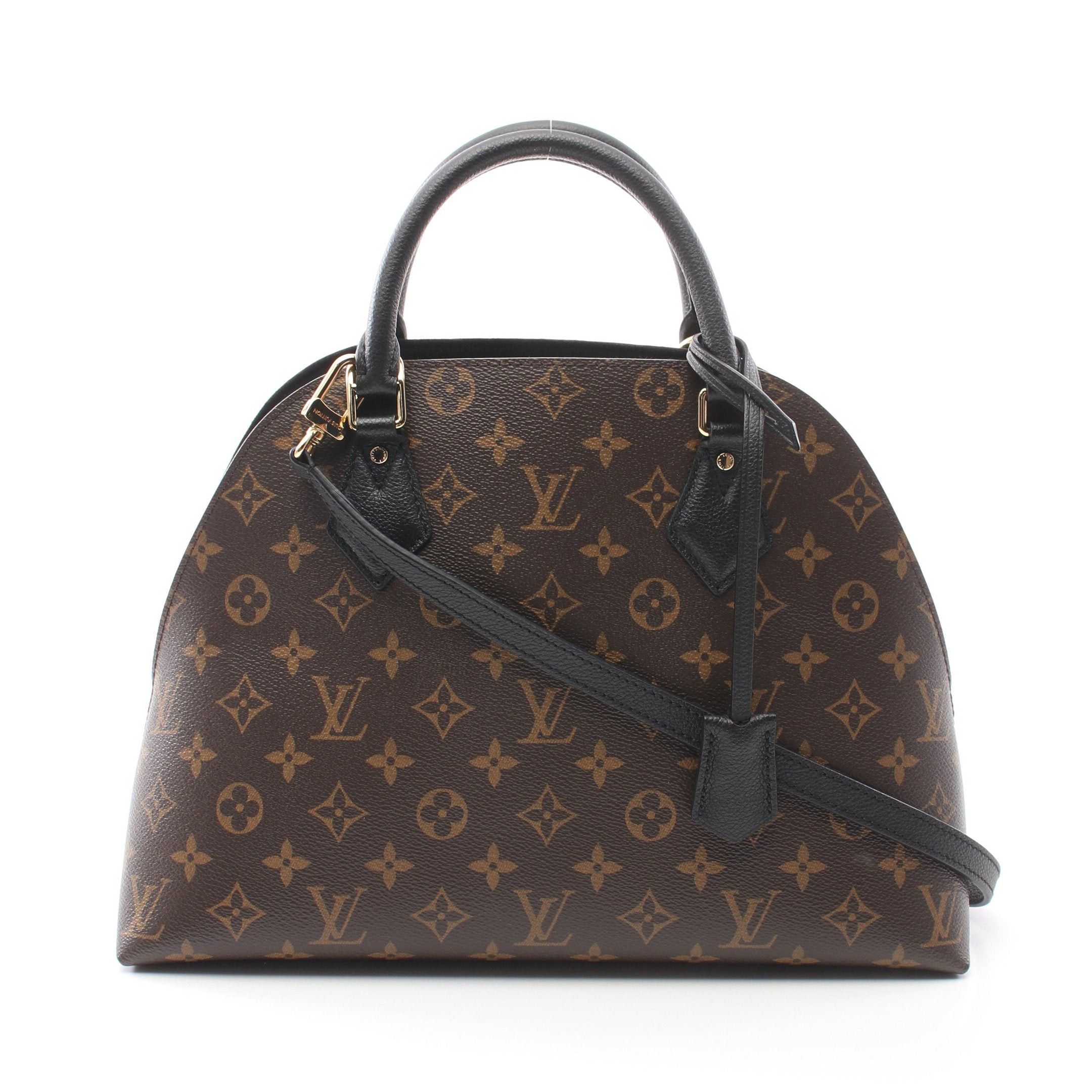 Louis Vuitton Louis Vuitton Alma Bag Into Monogram Noir Handbag Leather Brown Black Size ONE SIZE - 1 Thumbnail