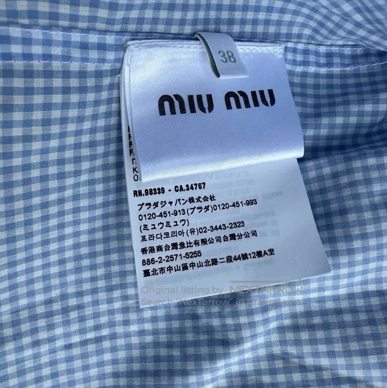 Miu Miu Miu Miu Light Blue Women's Cropped Shirt . Size M / US 6-8 / IT 42-44 - 6 Thumbnail