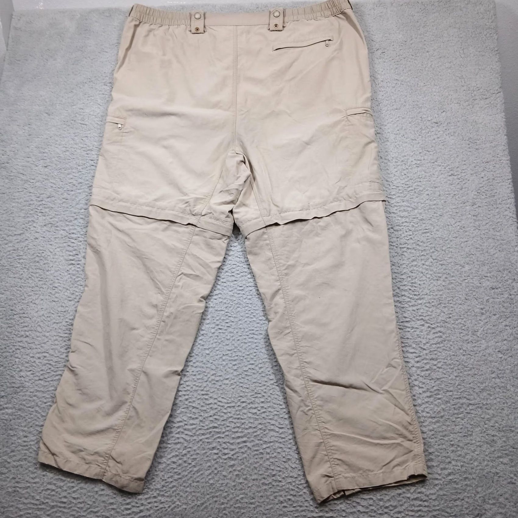 Vintage VINTAGE L.L. Bean Traveler Pants Mens 2XL Khaki Convertible Zip Off Nylon Hiking Quick Dry (Note: If not vintage, omit VINTAGE) Size US 39 - 3 Thumbnail