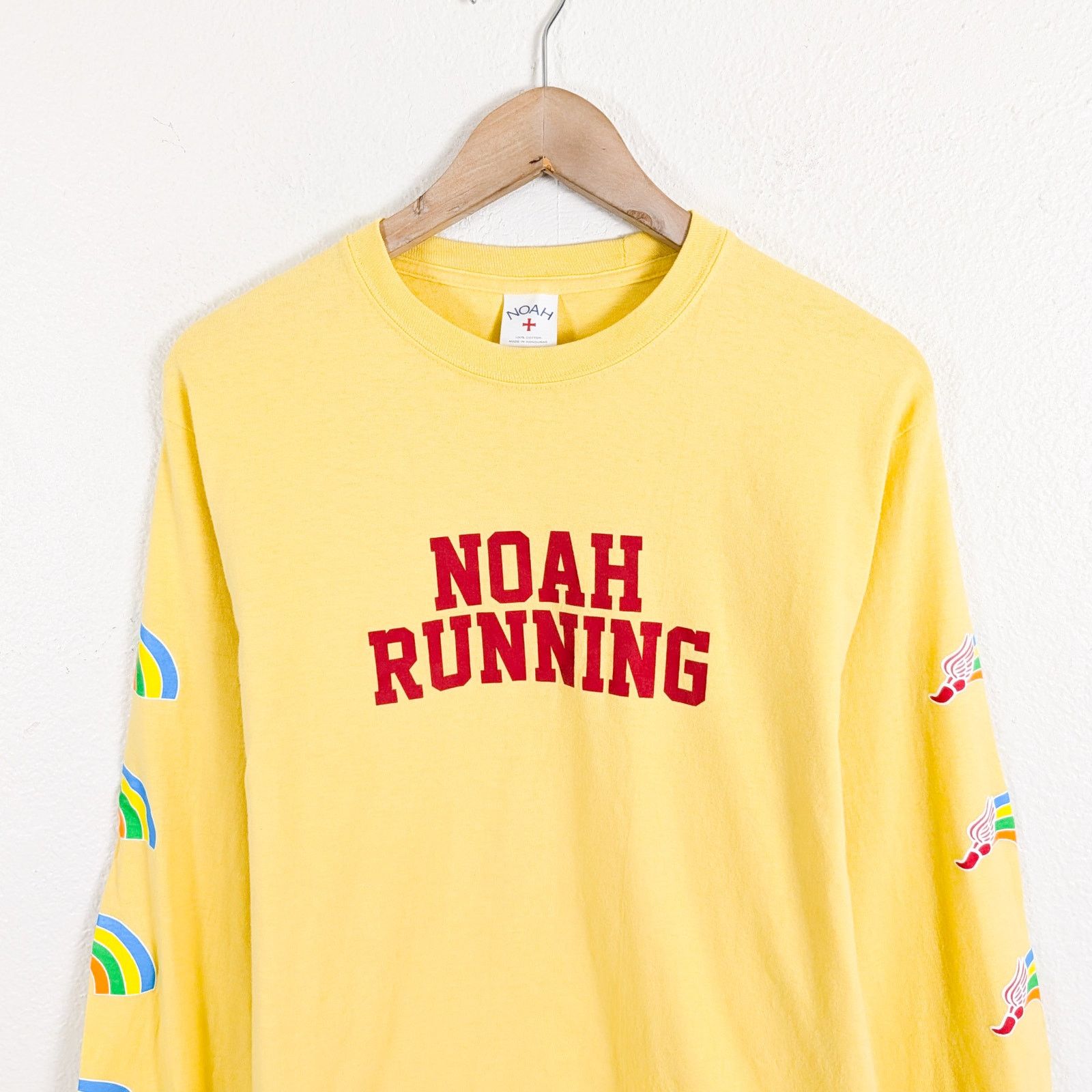 Noah NOAH T-Shirt Running Club Print In Yellow cotton Medium Size US M / EU 48-50 / 2 - 4 Thumbnail
