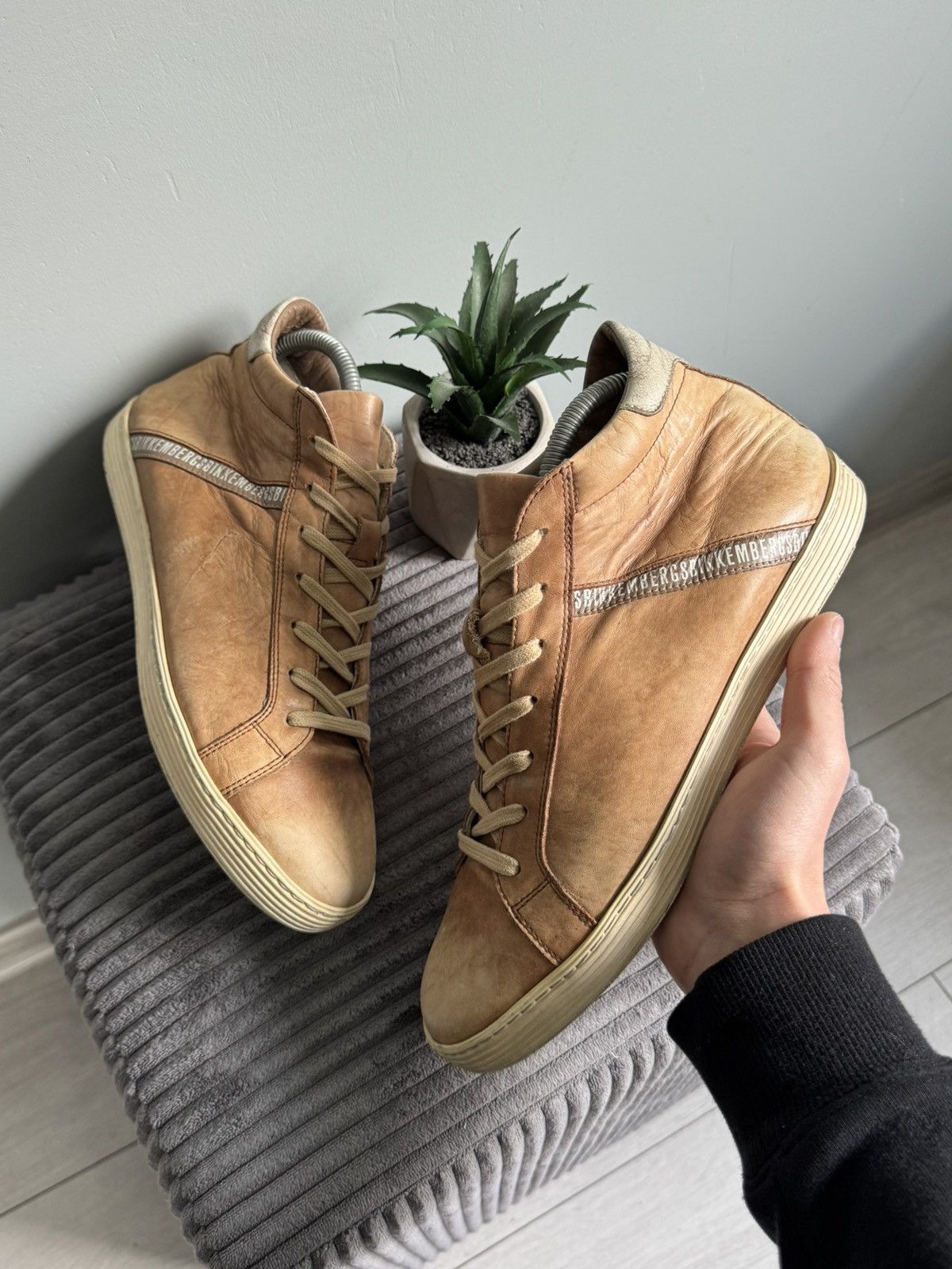 Dirk Bikkembergs Vintage Dirk Bikkembergs Leather High Top Sneakers Size US 8 / EU 41 - 7 Thumbnail