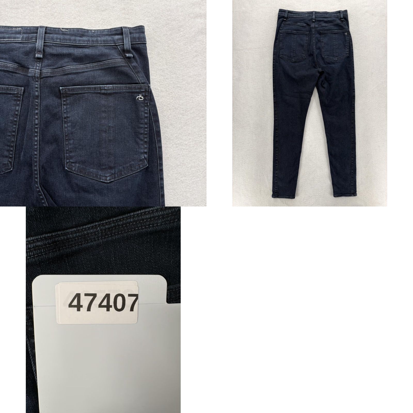 Rag & Bone rag & bone Jane Super High Rise Skinny Jeans Womens 32 Blue Denim Stretch USA Size 24" / US 00 / IT 34 - 9 Thumbnail