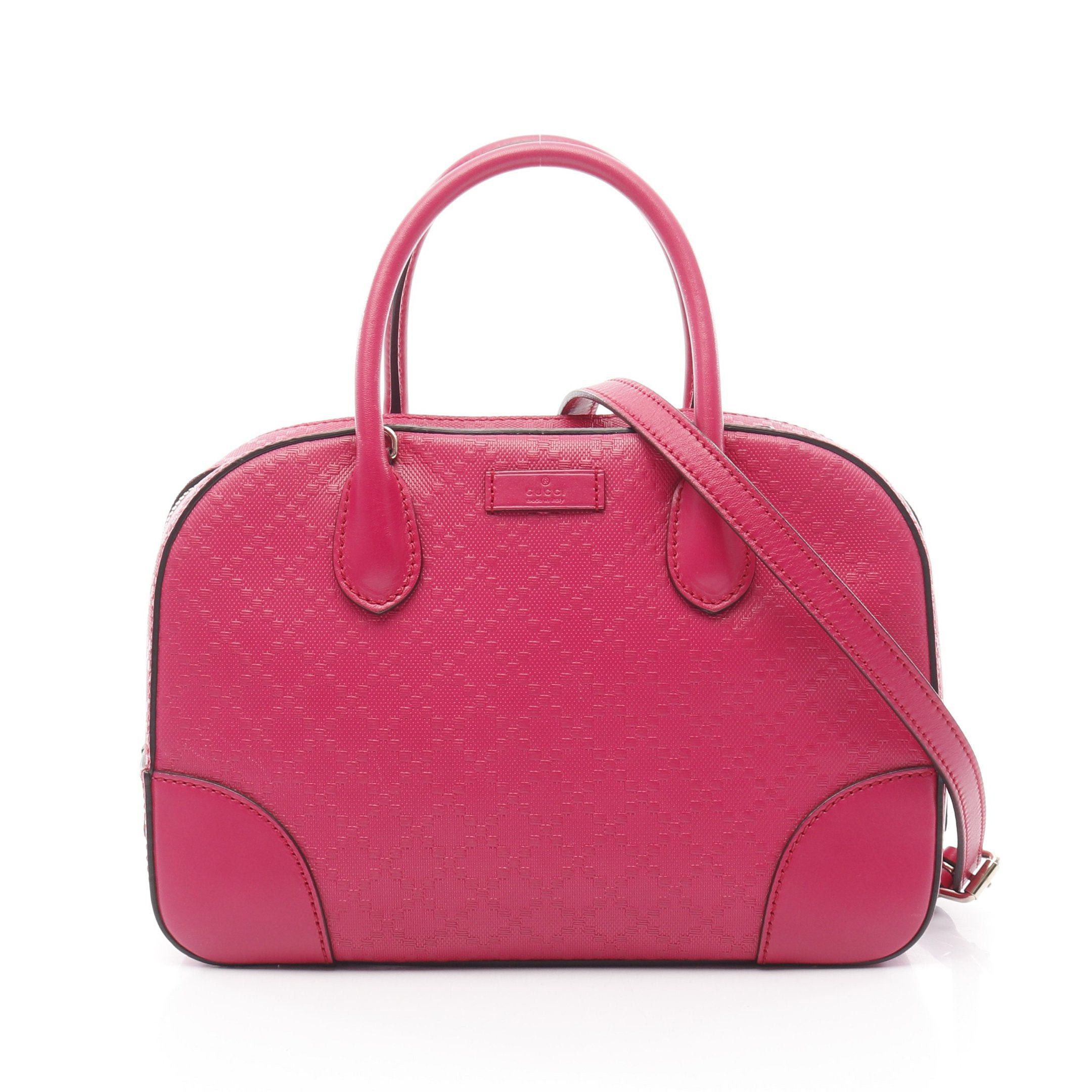 Gucci Gucci Bright Diamante Handbag Leather Pink Size ONE SIZE - 1 Thumbnail