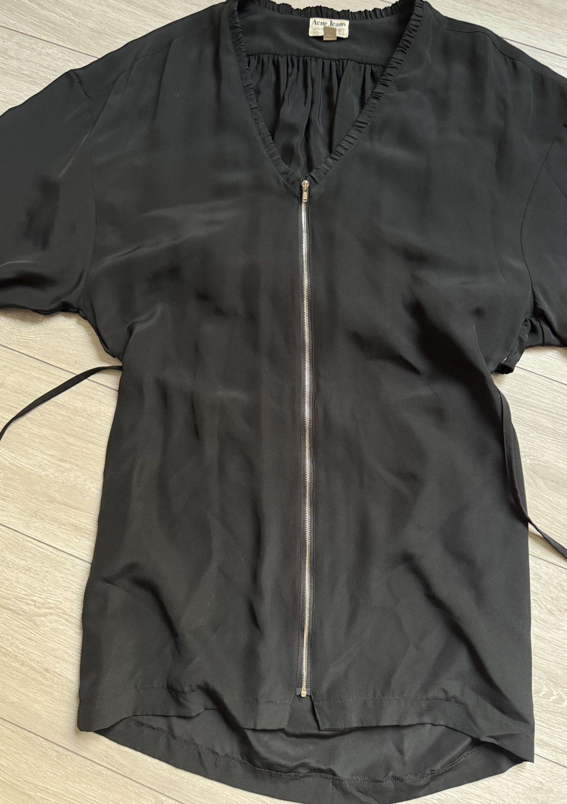 Acne Studios ACNE Jeans black mini dress 100% silk open back size M-L Size M / US 6-8 / IT 42-44 - 13 Thumbnail