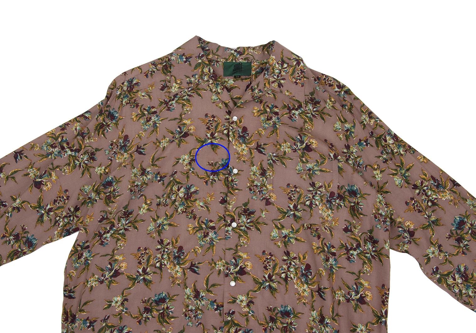 Jean Paul Gaultier Flower Print Rayon Shirt in Mocha Green Yellow Size 48 Size US M / EU 48-50 / 2 - 2 Thumbnail