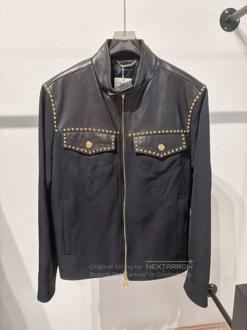 Versace Versace Men's leather jacket Size US S / EU 44-46 / 1 - 1 Thumbnail