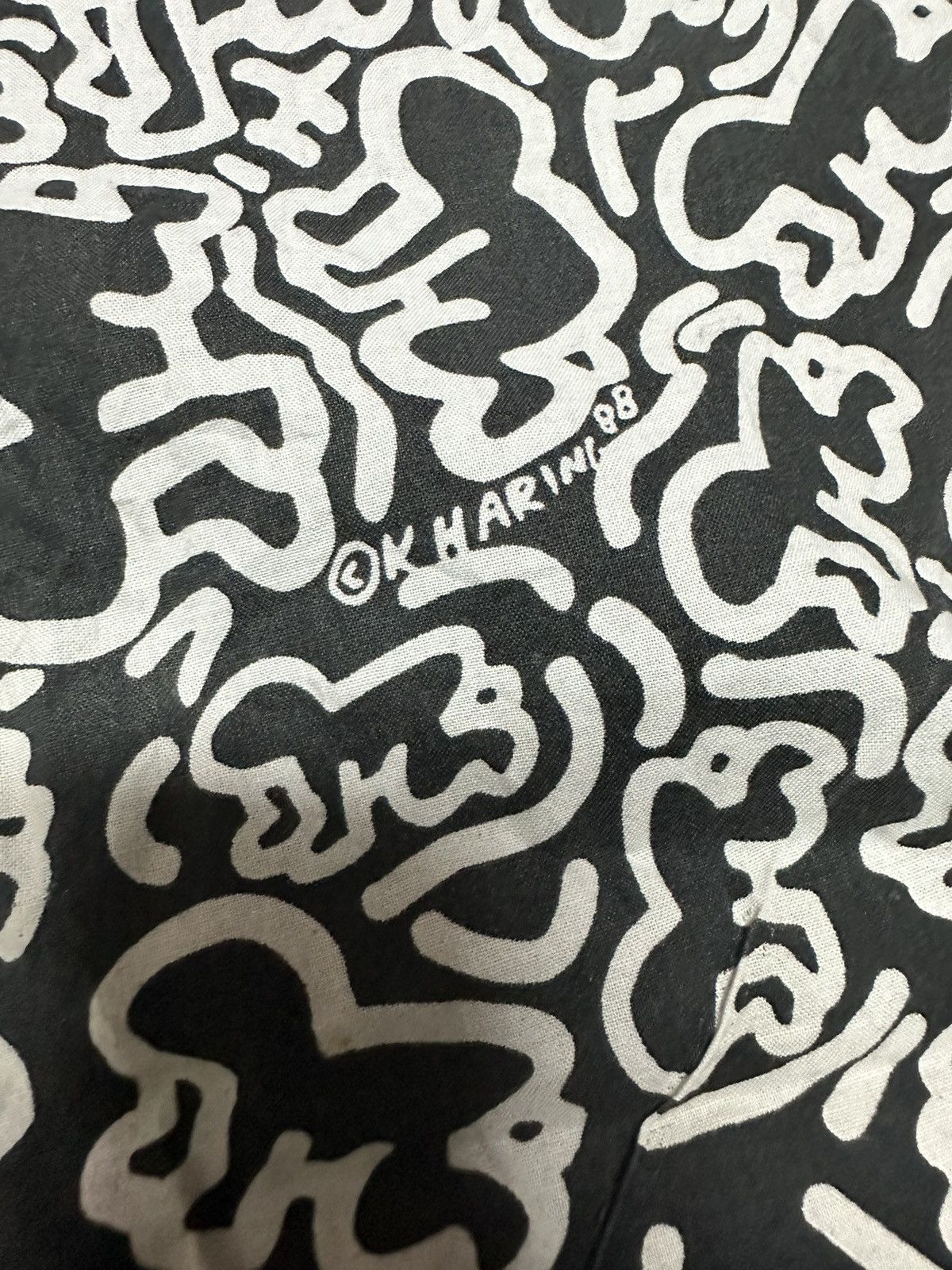 Keith Haring Vintage 80s Keith Haring handkerchief Size ONE SIZE - 5 Thumbnail