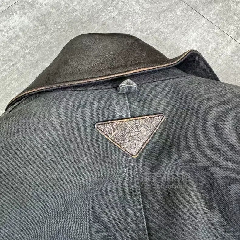 Prada Prada Leather Collar Carhartt Water Washed Work Jacket Size US XXS / EU 40 - 6 Thumbnail