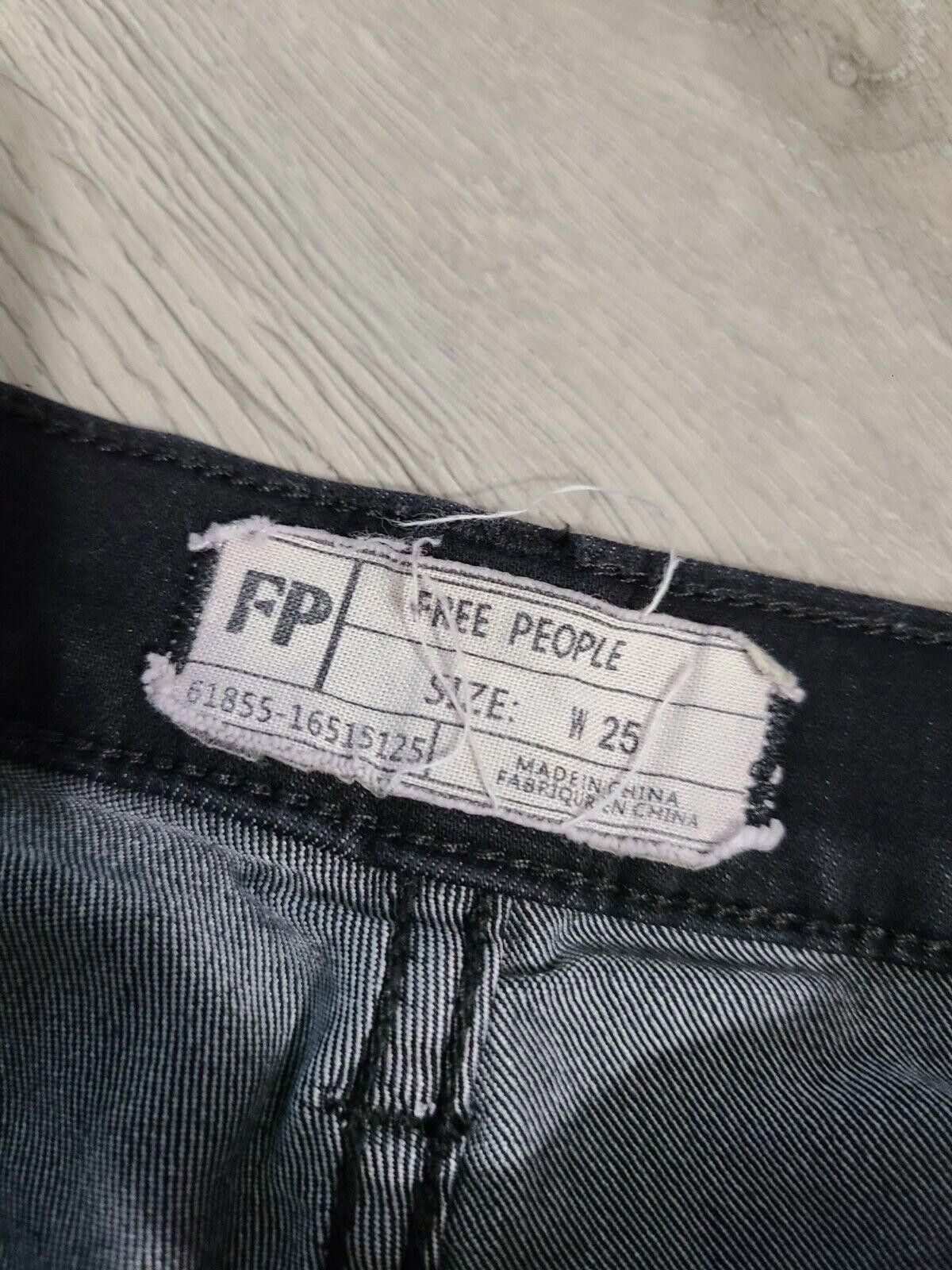 Free People Free People Jeans Size 25 Black Skinny Stretch Size 25" / US 0 / IT 36 - 3 Thumbnail
