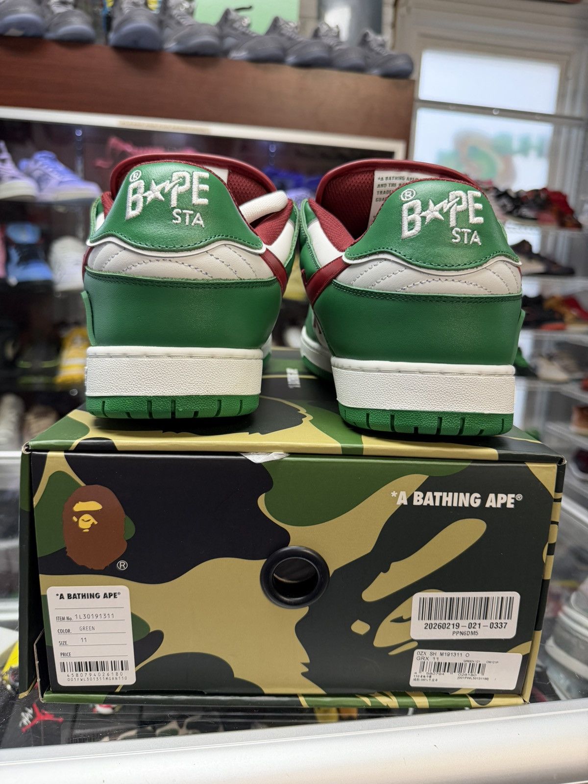 Bape Bape Skatestas Green/Red Size US 11 / EU 44 - 4 Thumbnail