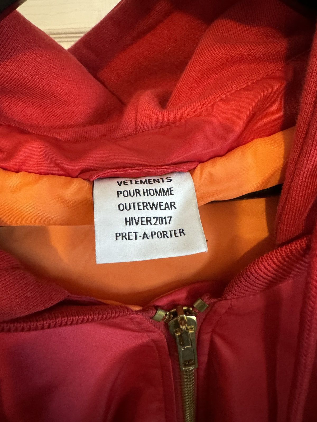Vetements Vetements aw16 Pour Homme red oversized bomber Size US L / EU 52-54 / 3 - 3 Thumbnail