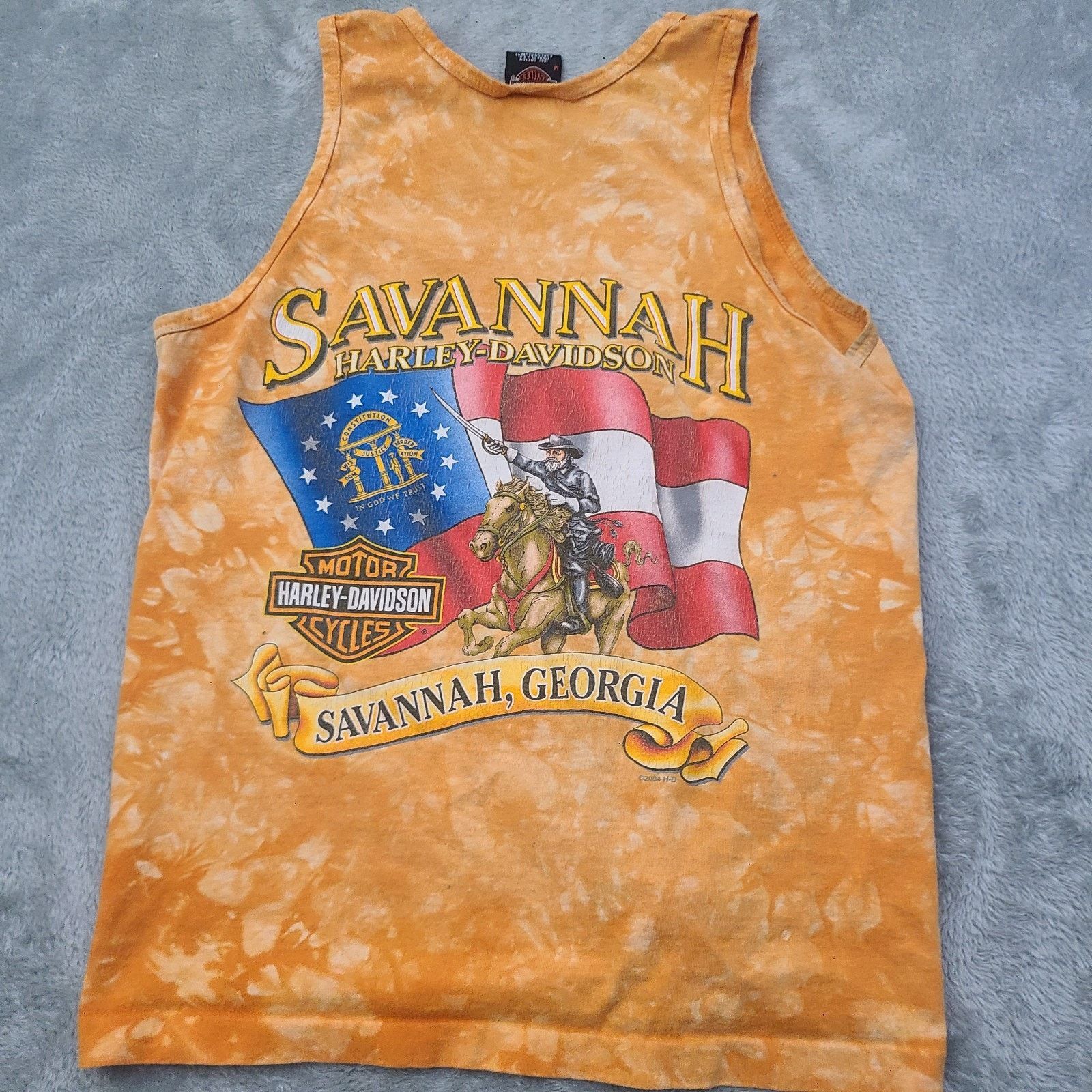 Harley Davidson Vintage Harley Davidson M Tie Dye Tank Top Savannah GA 2004 Size US M / EU 48-50 / 2 - 12 Thumbnail
