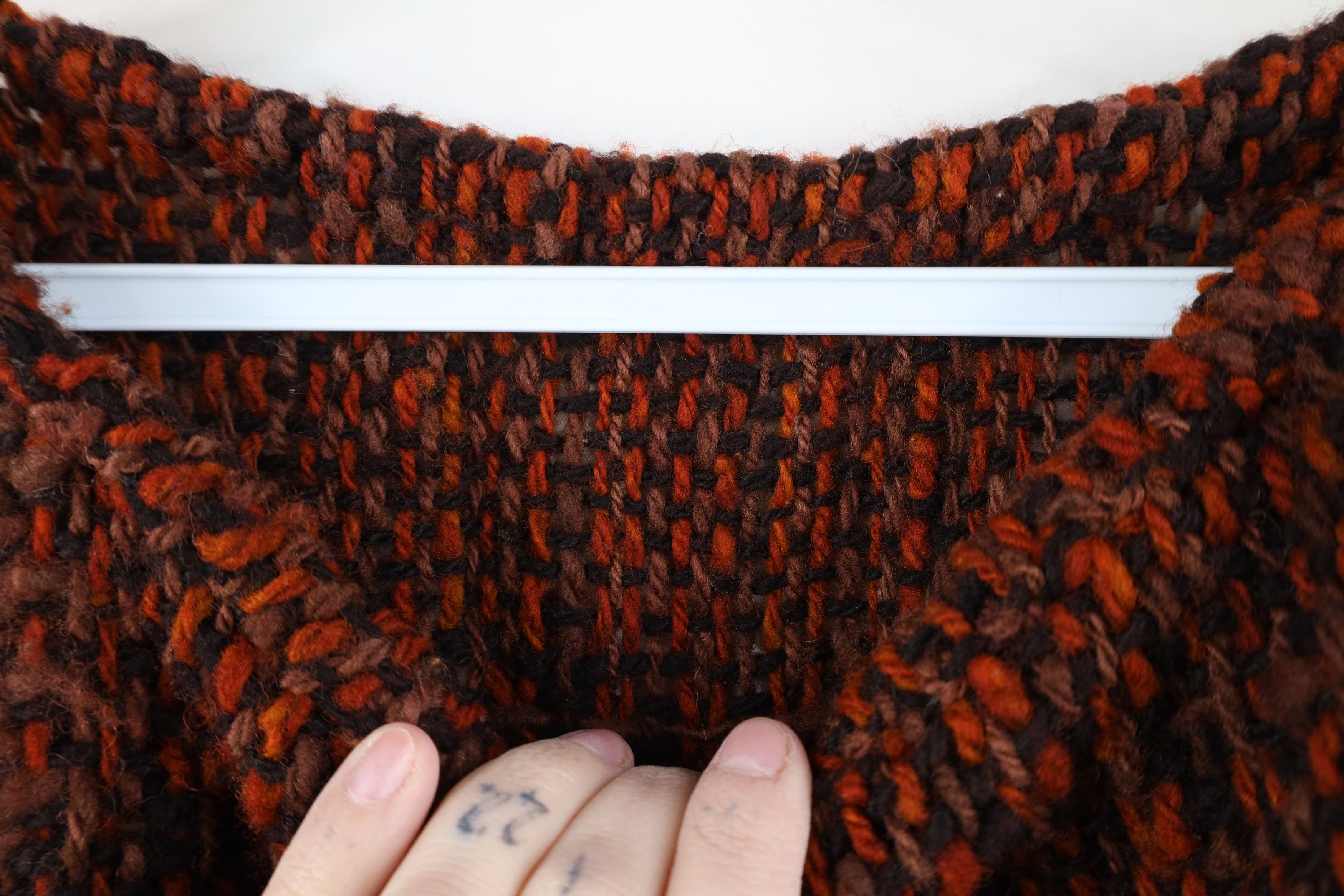 Vintage Vintage 60s Boho Chic Crochet Wool Festival Poncho Sweater Size ONE SIZE - 8 Thumbnail