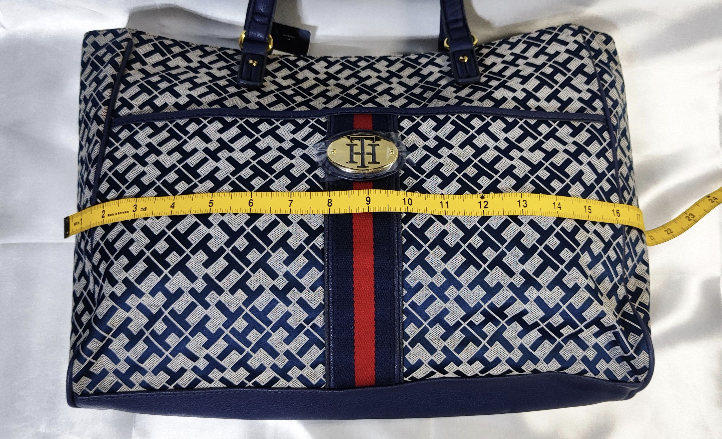 Tommy Hilfiger Tommy Hilfiger TH Logo Buckle AOP Print Large Tote Bag Size ONE SIZE - 9 Thumbnail