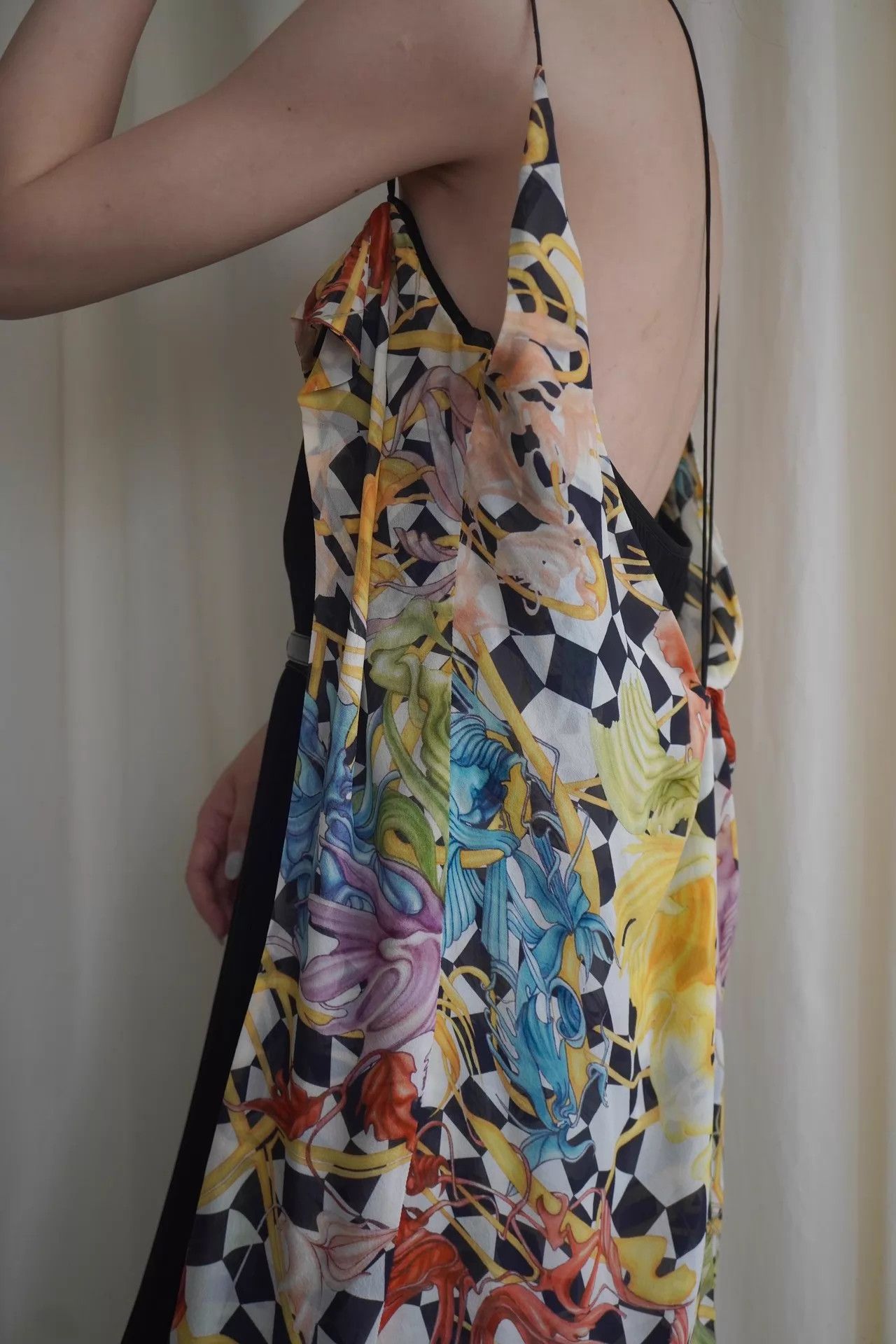 Hussein Chalayan HUSSEIN CHALAYAN 2000s Silk Double-Layer Cami Wrap Dress Size S / US 4 / IT 40 - 7 Thumbnail