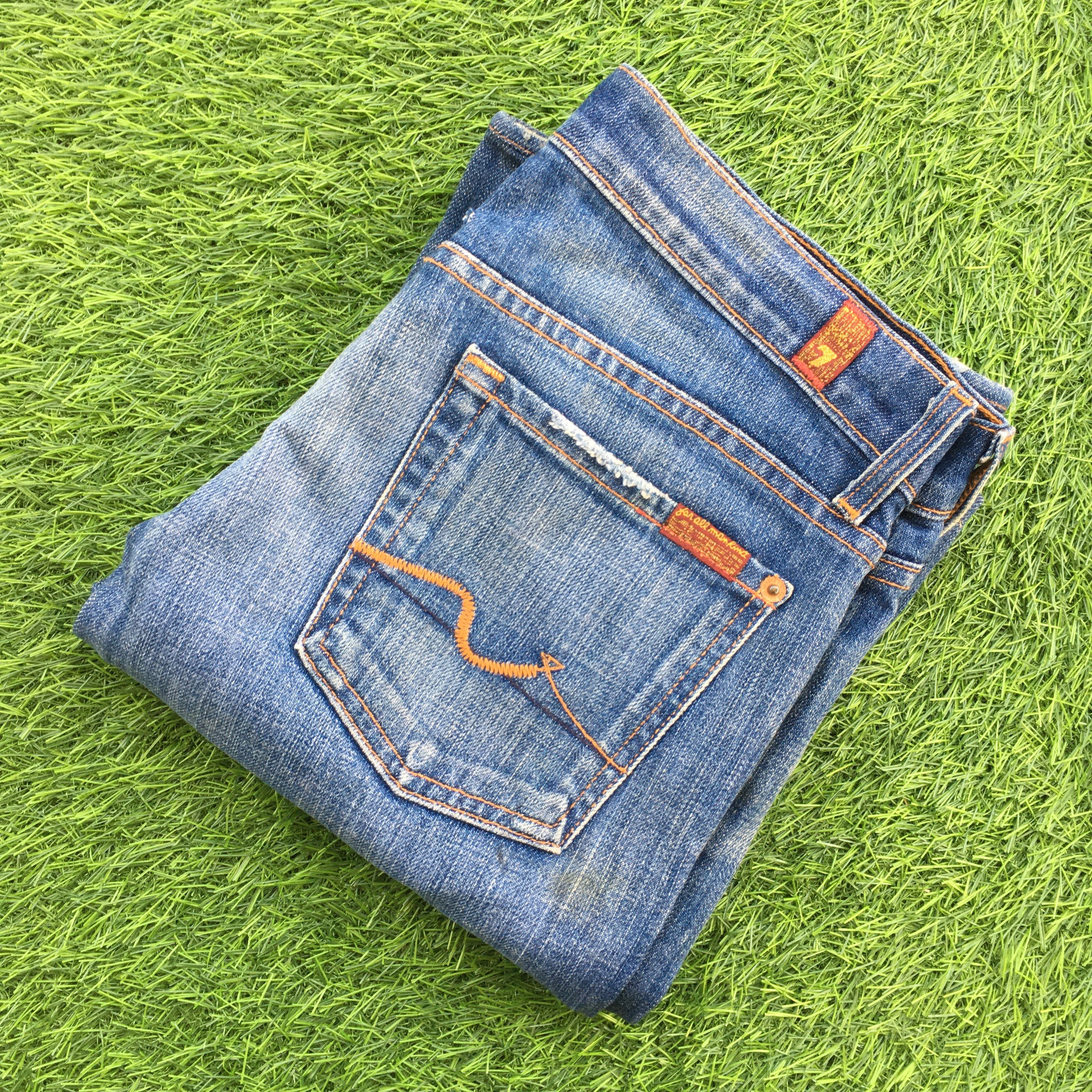 Designer × Jean Distressed Faded Blue Bootcut Jeans D-950 Size 28" / US 6 / IT 42 - 9 Thumbnail