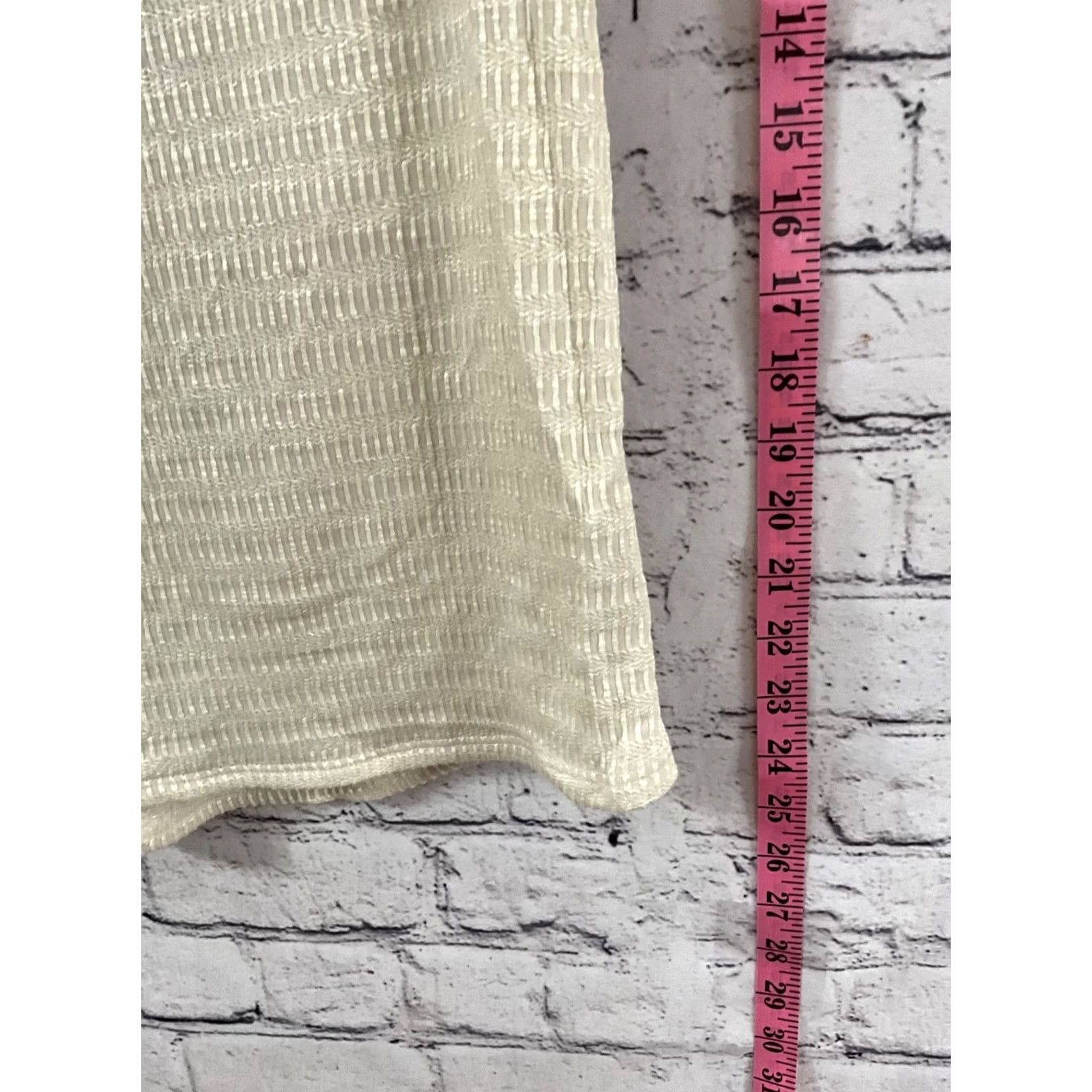 Vintage Buckle Womens Top Blouse XS White Round Neck Short Sleeve Pullover Knit Casual Spring Fall Regular Fit Machine Washable NWT Size XS / US 0-2 / IT 36-38 - 4 Thumbnail