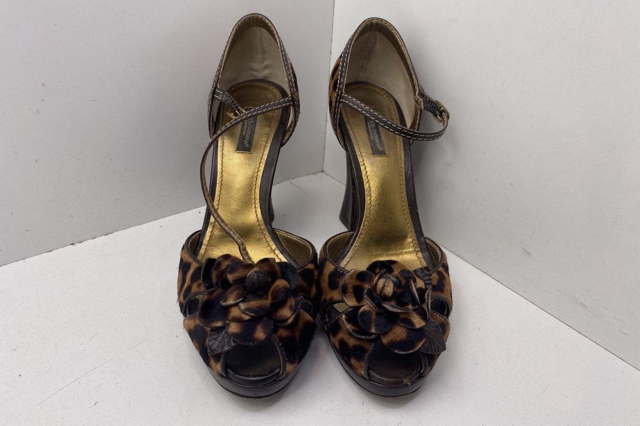 Dolce & Gabbana Dolce & Gabbana Leopard Pony Hair Heels 38.5 IT / US 8 Size US 8 / IT 38 - 1 Thumbnail