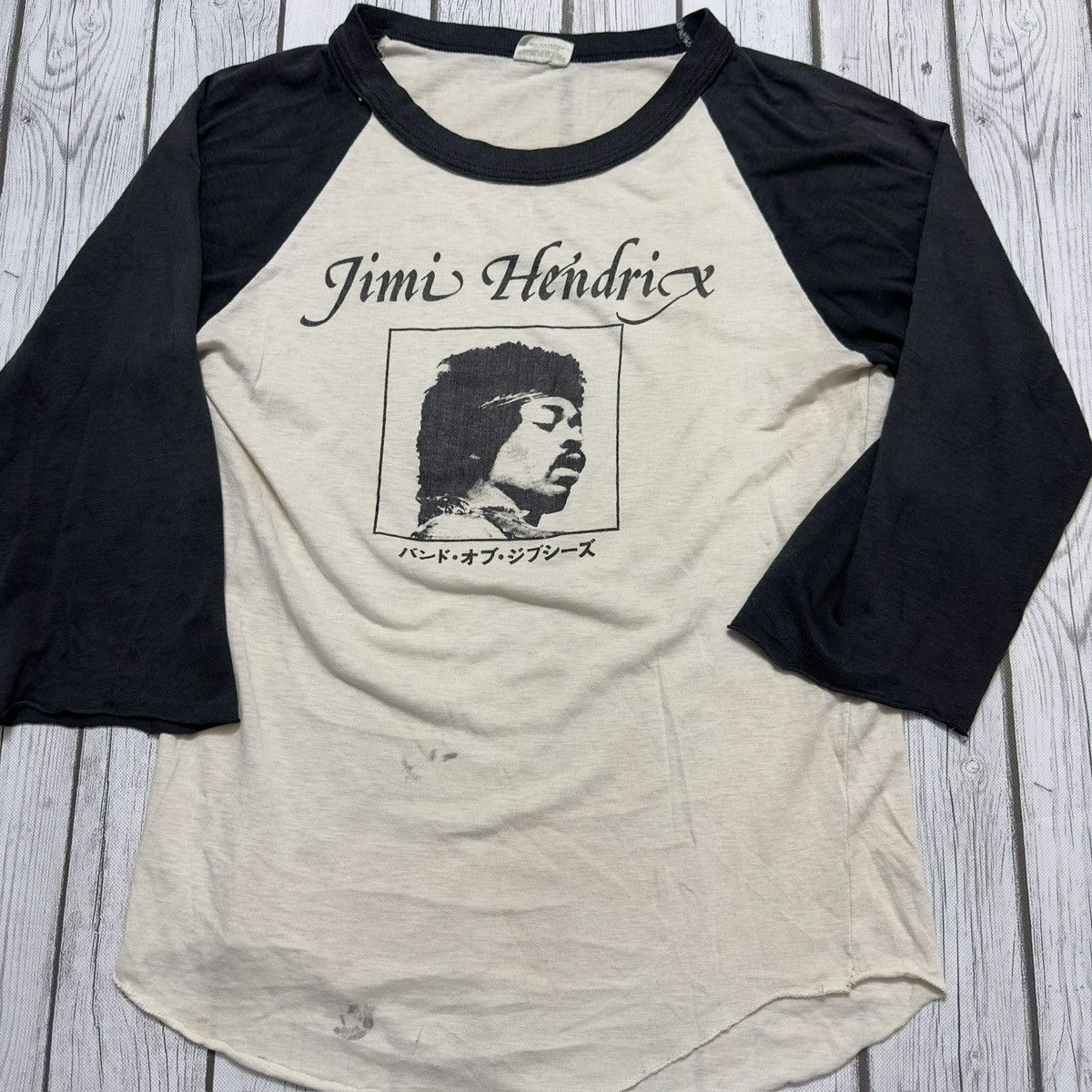Band Tees × Jimi Hendrix × Vintage Vintage Jimi Hendrix raglan tee Size US M / EU 48-50 / 2 - 3 Thumbnail