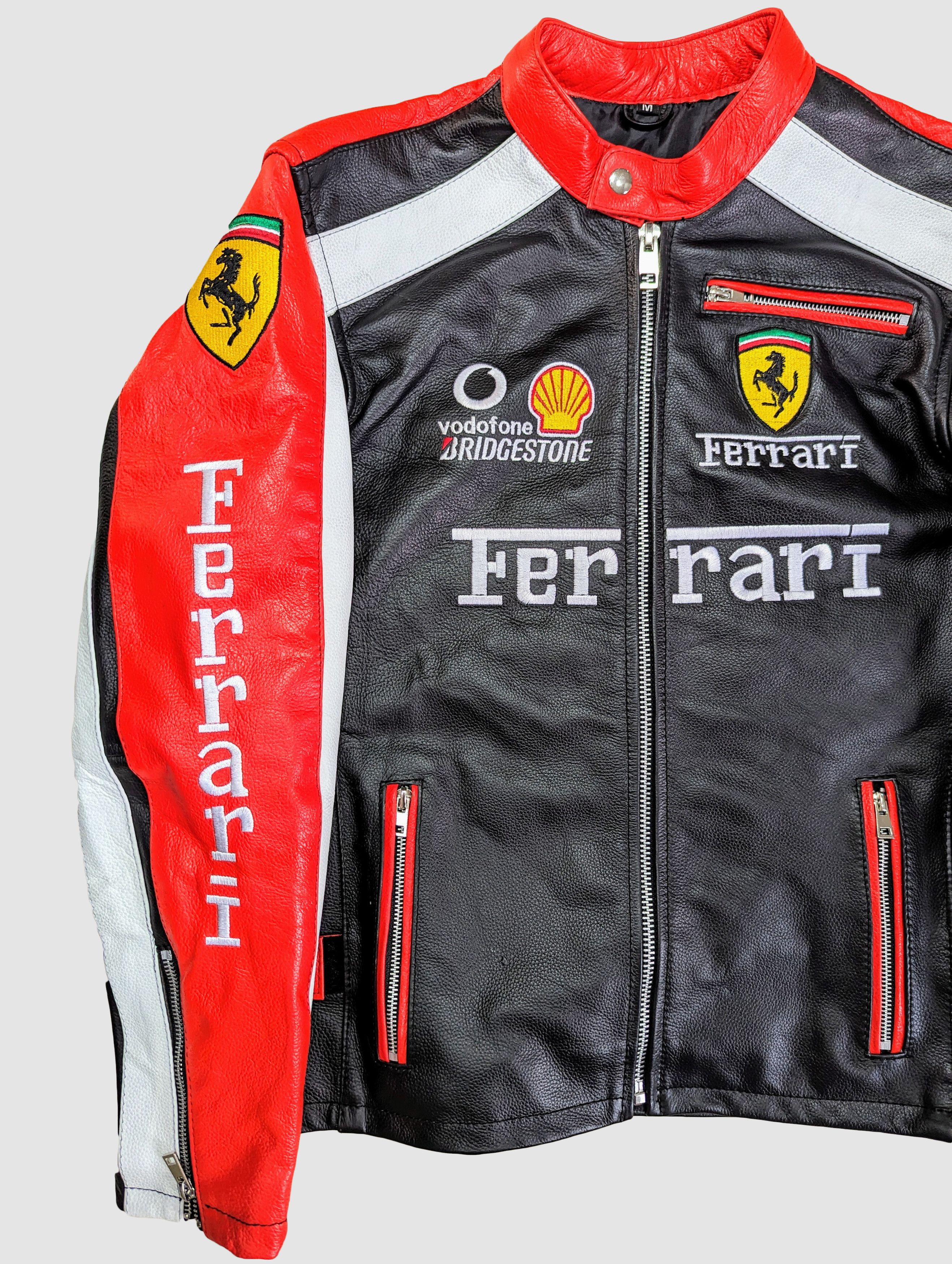 Formula 1 🔥 FERRARI 🔥 Leather Jacket RARE Streetwear Size US M / EU 48-50 / 2 - 3 Thumbnail