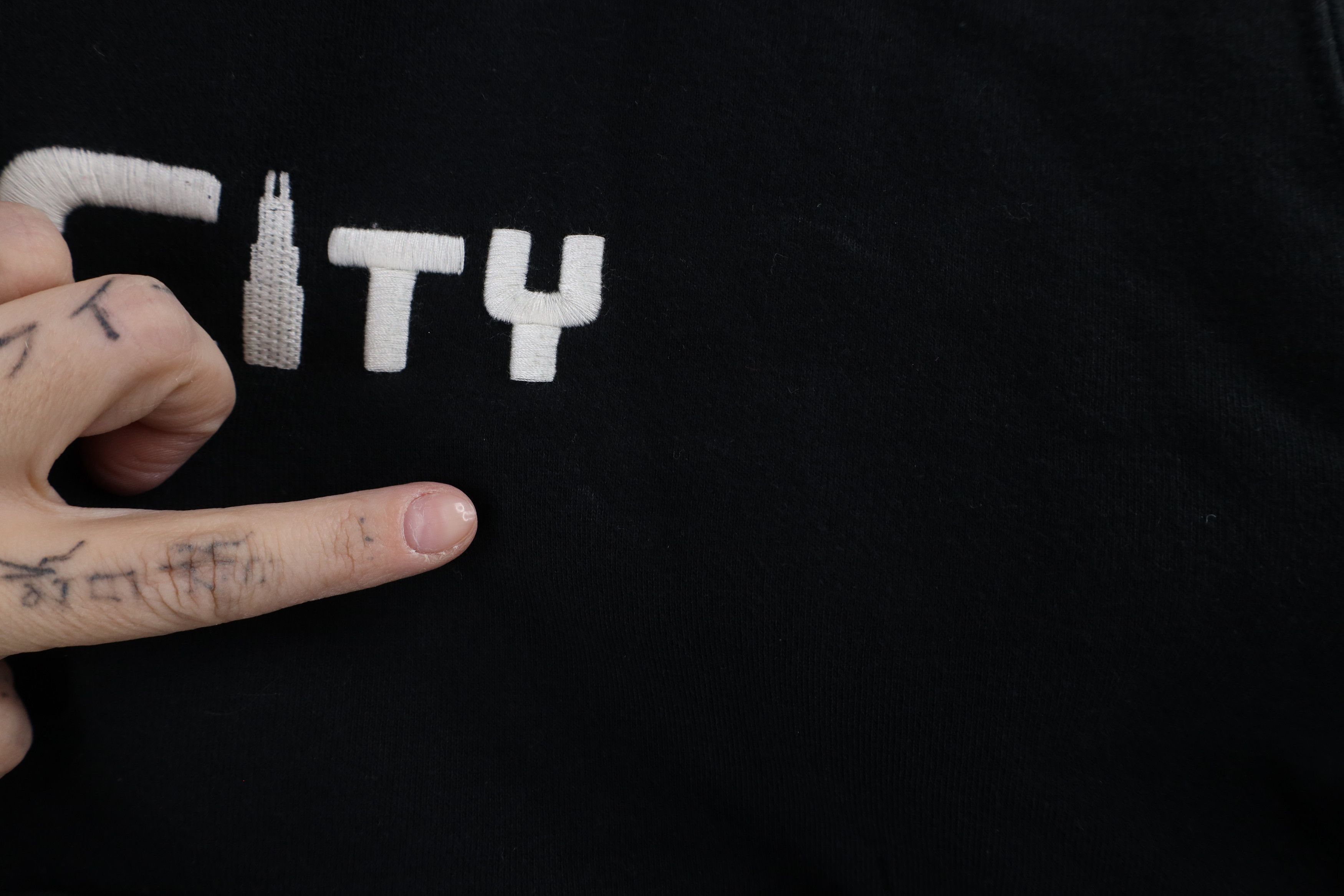 Vintage Just Don All City Out Taped Logo Heavyweight Hoodie Black Size S / US 4 / IT 40 - 7 Thumbnail