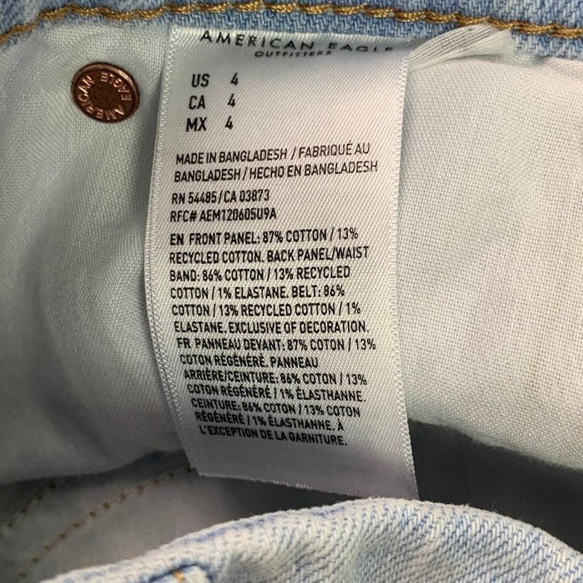 American Eagle Outfitters New American Eagle Womens Size 4 Curvy Relaxed Jorts Denim Size 27" / US 4 / IT 40 - 4 Thumbnail