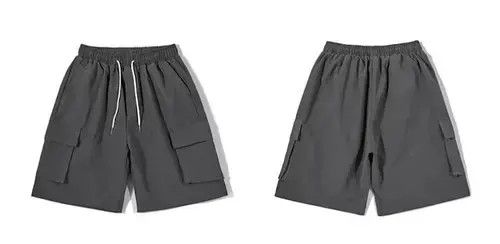 Japanese Brand 21SS Indigo Union Japan Dark Grey Pockets Cargo Shorts Size US 31 - 2 Thumbnail