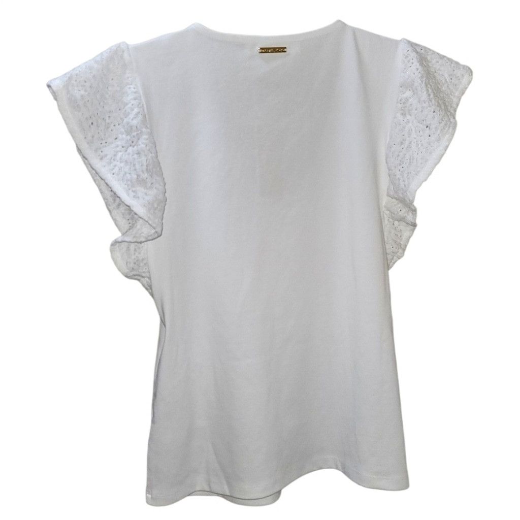 Michael Kors NWT Michael By Michael Kors Flutter Sleeve Top Size S / US 4 / IT 40 - 3 Thumbnail