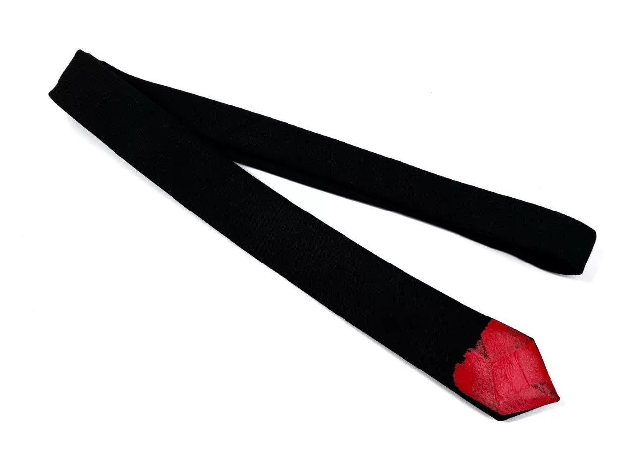 Dior Black Necktie with Red Accent Size ONE SIZE - 1 Thumbnail