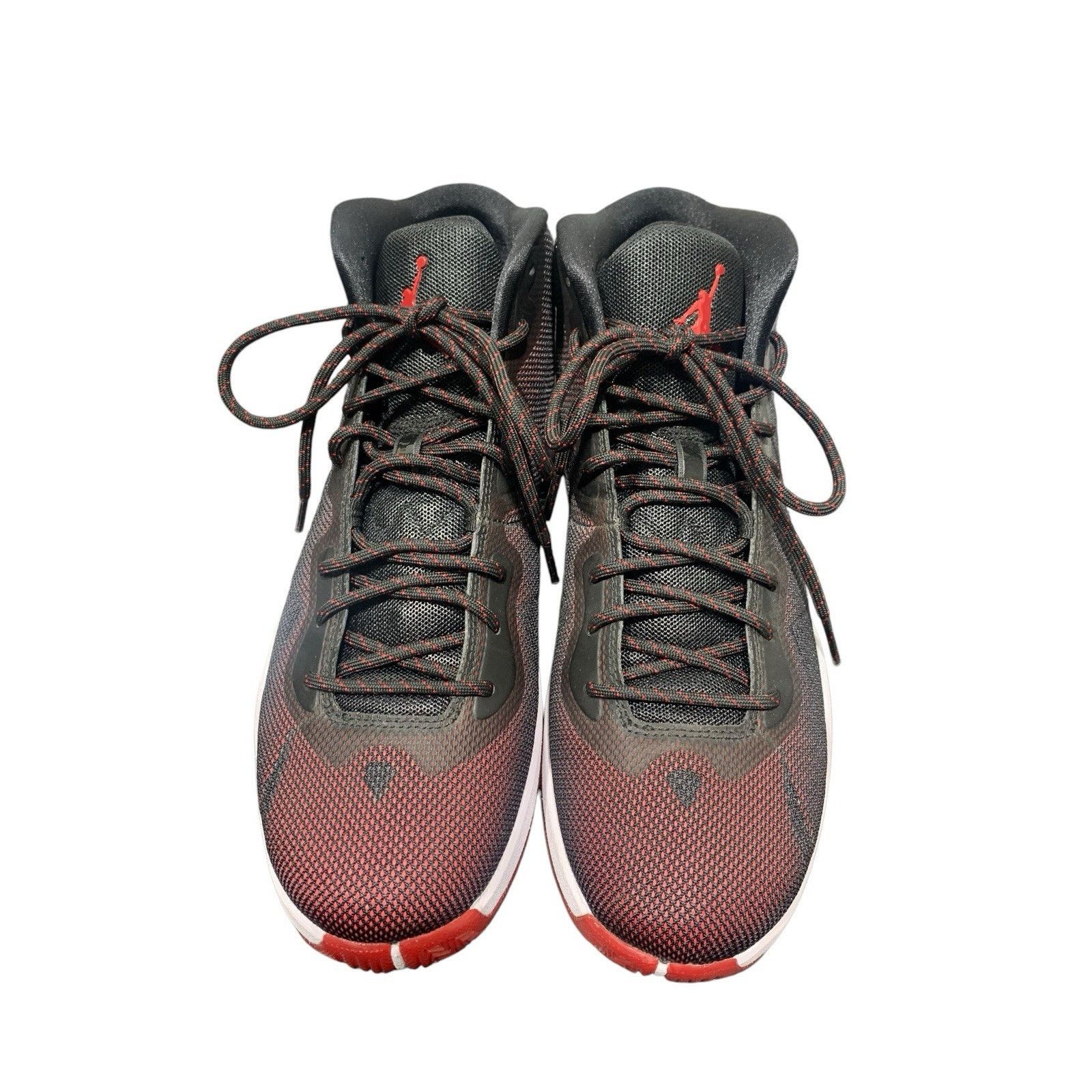 Nike NEWNike Mens Air Jordan Super Fly 4 Black Basketball Shoes 9 Size US 9 / EU 42 - 2 Thumbnail