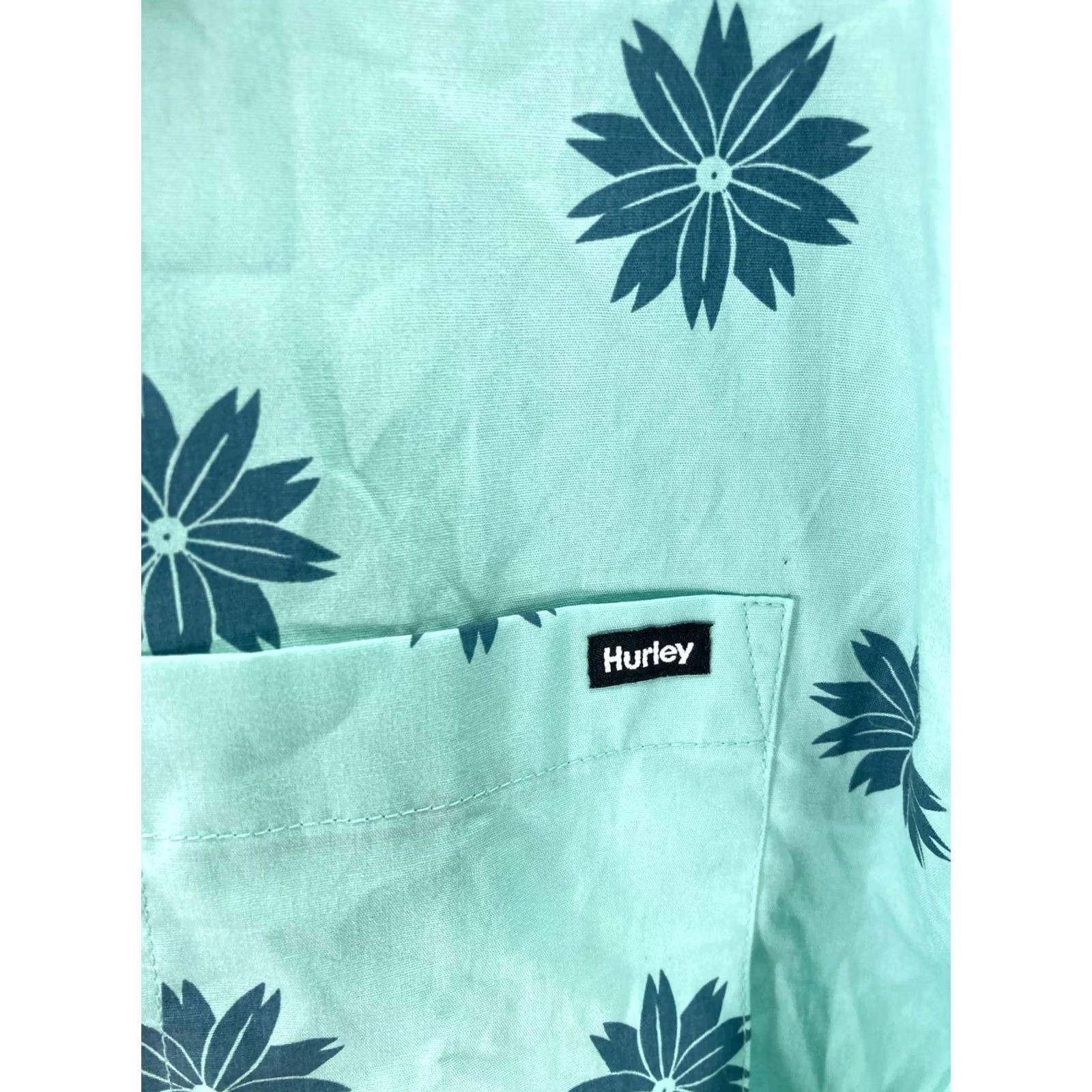Hurley Hurley Patio Cabana Shirt Men 2XL Green Floral Button Short Sleeve Casual NWT Size US XXL / EU 58 / 5 - 4 Thumbnail