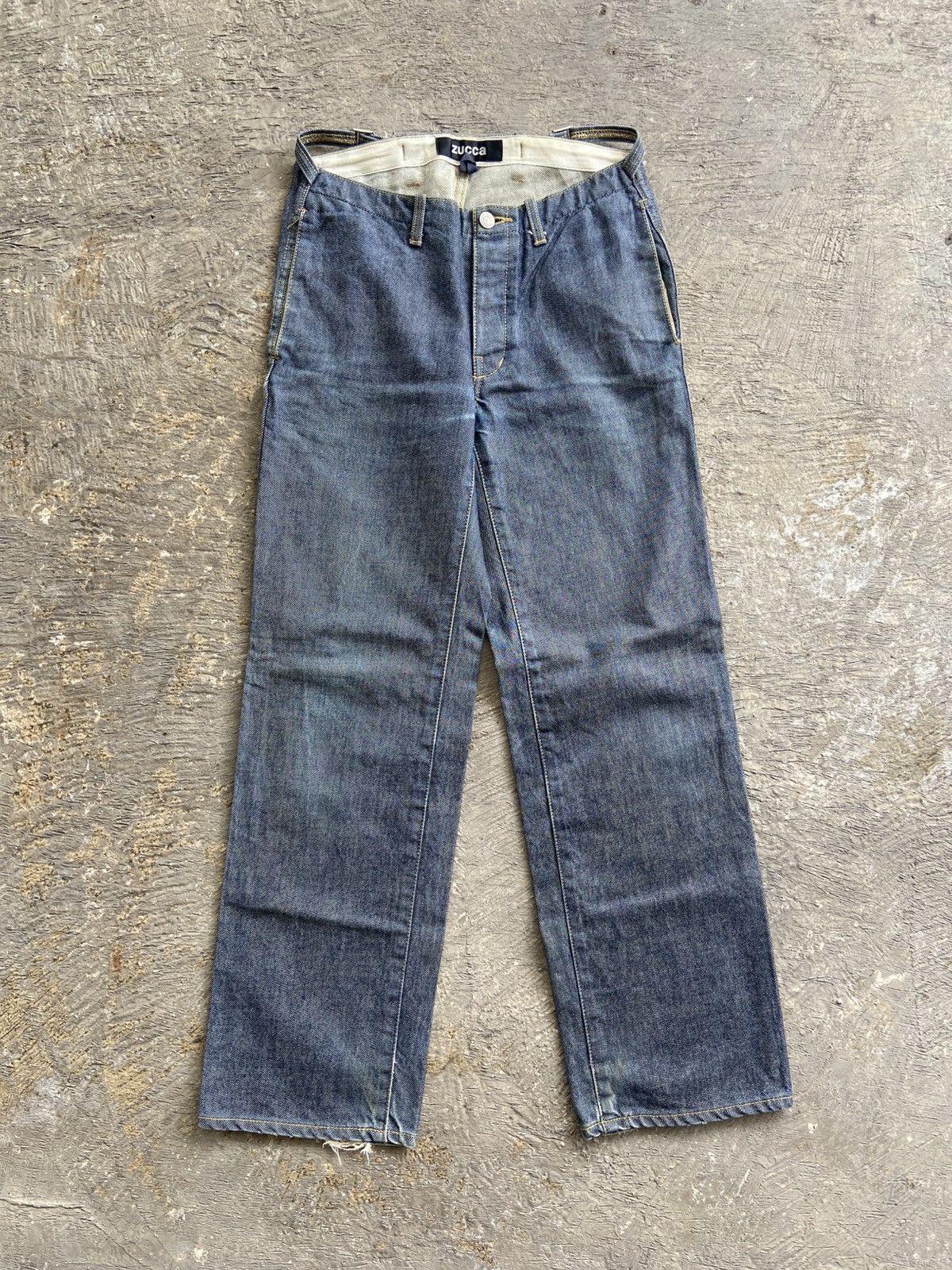 Issey Miyake 2000s Zucca by Issey Miyake - Blue Indigo Carpenter Pants Size US 30 / EU 46 - 1 Thumbnail