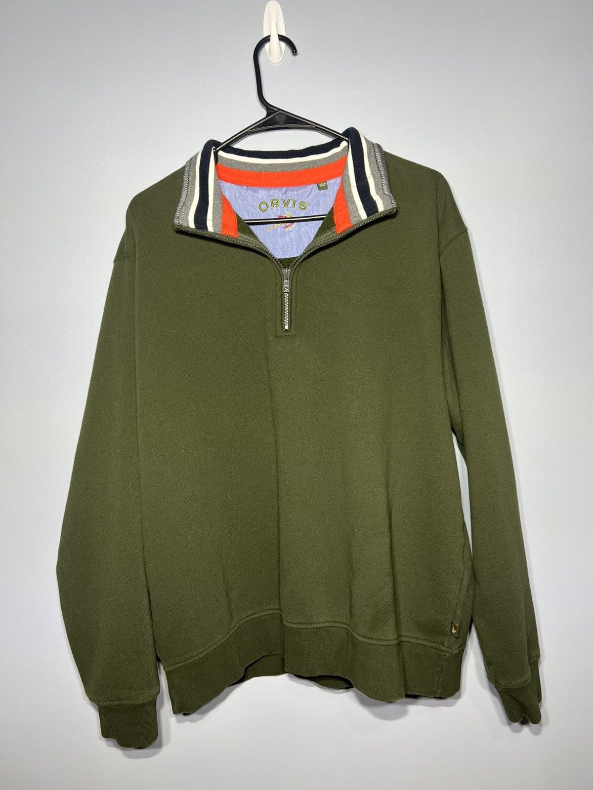 Orvis × Vintage Men’s Orvis 1/4 Zip Green Sweatshirt Size Large Size US L / EU 52-54 / 3 - 1 Thumbnail