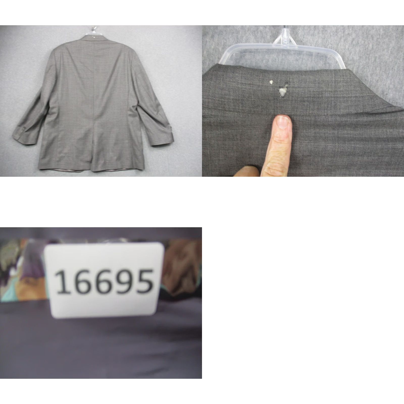Ralph Lauren Lauren Ralph Lauren Blazer Mens 44 Regular Gray Wool Cashmere Sport Coat Jacket Size 44R - 9 Thumbnail