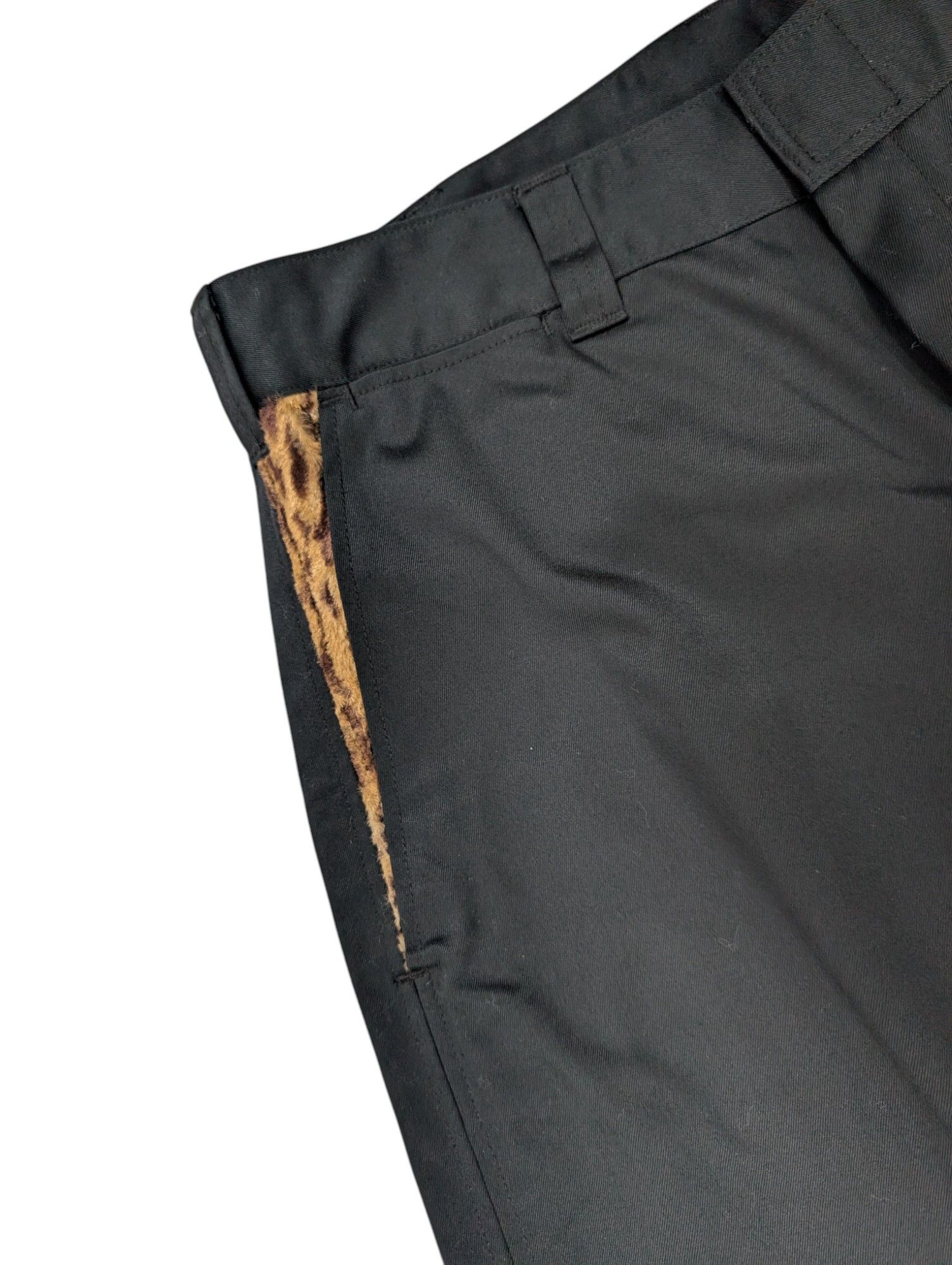 Neighborhood Black Chino With Animal Print Furry Trimming Details Size US 36 / EU 52 - 3 Thumbnail