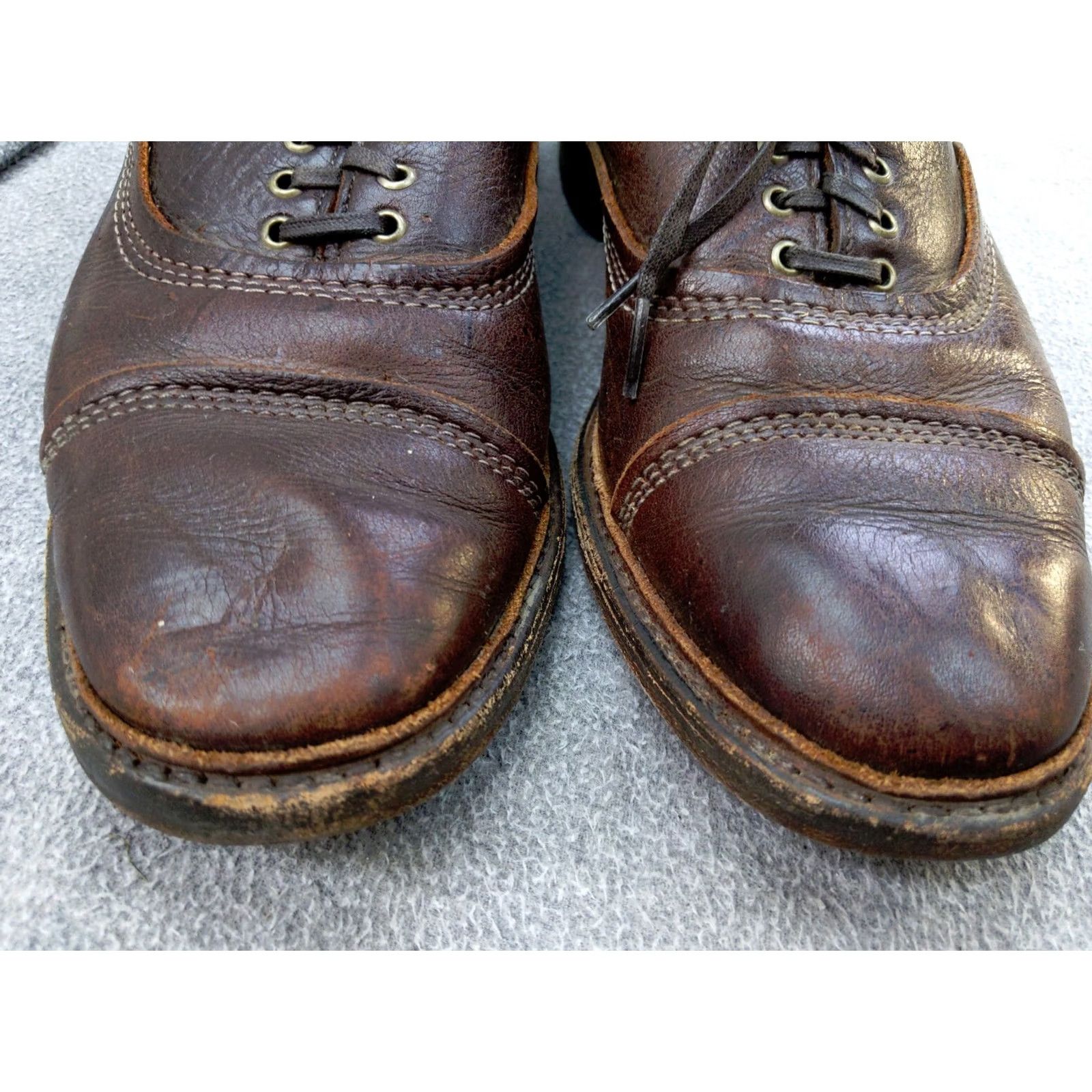 Allen Edmonds Allen Edmonds Shoes Mens 9 D Overlord Brown Leather Cap Toes Oxford Size ONE SIZE - 3 Thumbnail