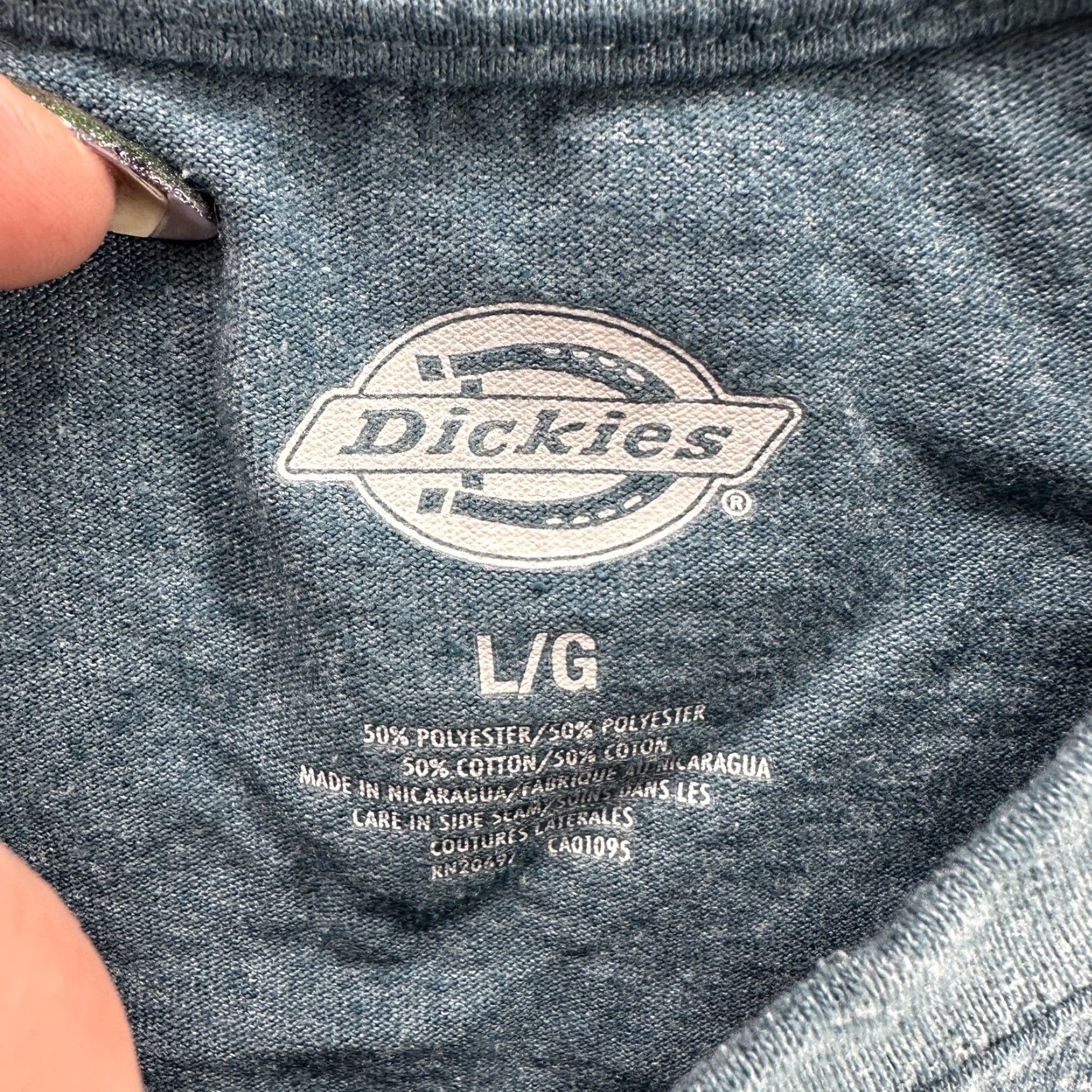 Dickies Dickies Shirt Mens Large Blue Pocket Crewneck Workwear Logo Tee Size US L / EU 52-54 / 3 - 7 Thumbnail