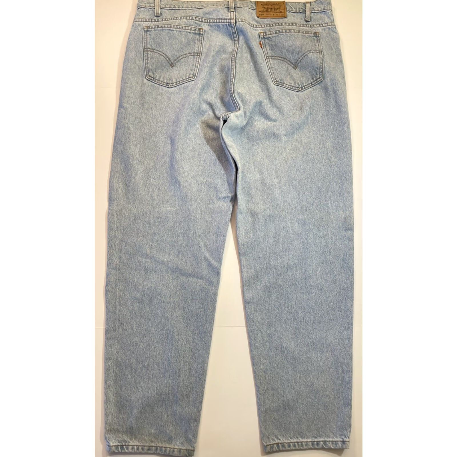 Levi's VINTAGE Levi's 550 Jeans - Denim - 42x32 - Relaxed Taper Fit - Orange Tab - 90s Era Mens Blue Denim Jeans Size US 42 / EU 58 - 5 Thumbnail