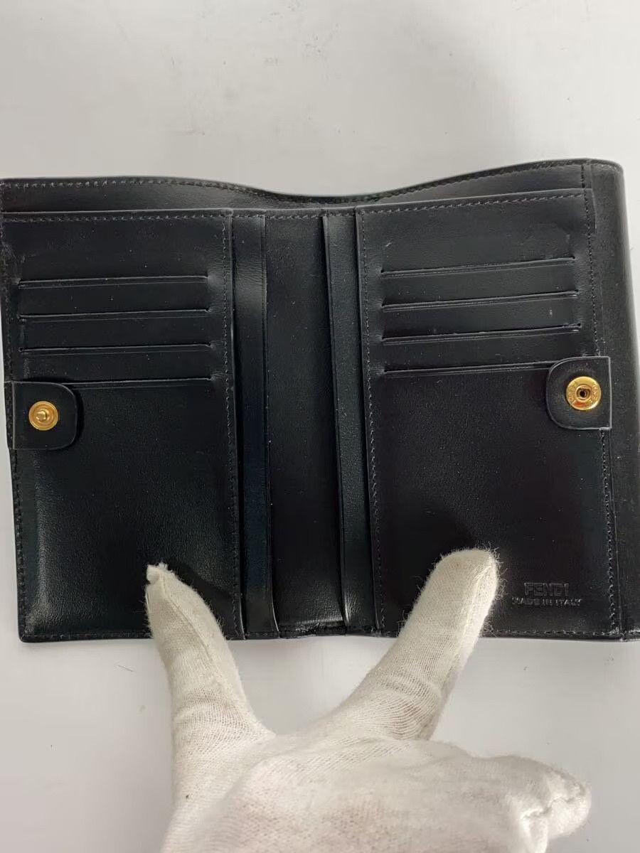 Fendi Fendi Leather Tri-Fold Wallet Black Size ONE SIZE - 4 Thumbnail