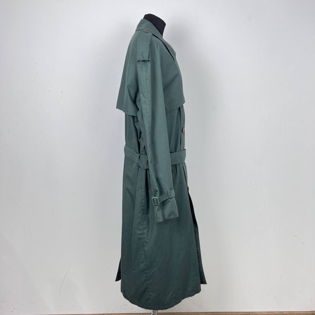 Yves Saint Laurent Vintage Yves Saint Laurent Green Doubl Breasted Trench Size US M / EU 48-50 / 2 - 6 Thumbnail
