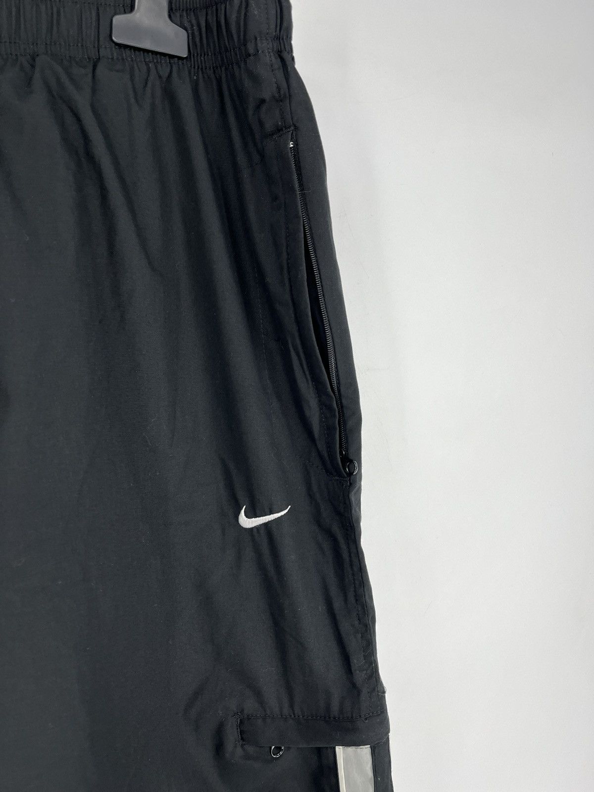 Nike × Vintage Nike Track Vintage Pants Nylon Drill Y 2 K Swoosh Joggers Size US 40 / EU 56 - 2 Thumbnail
